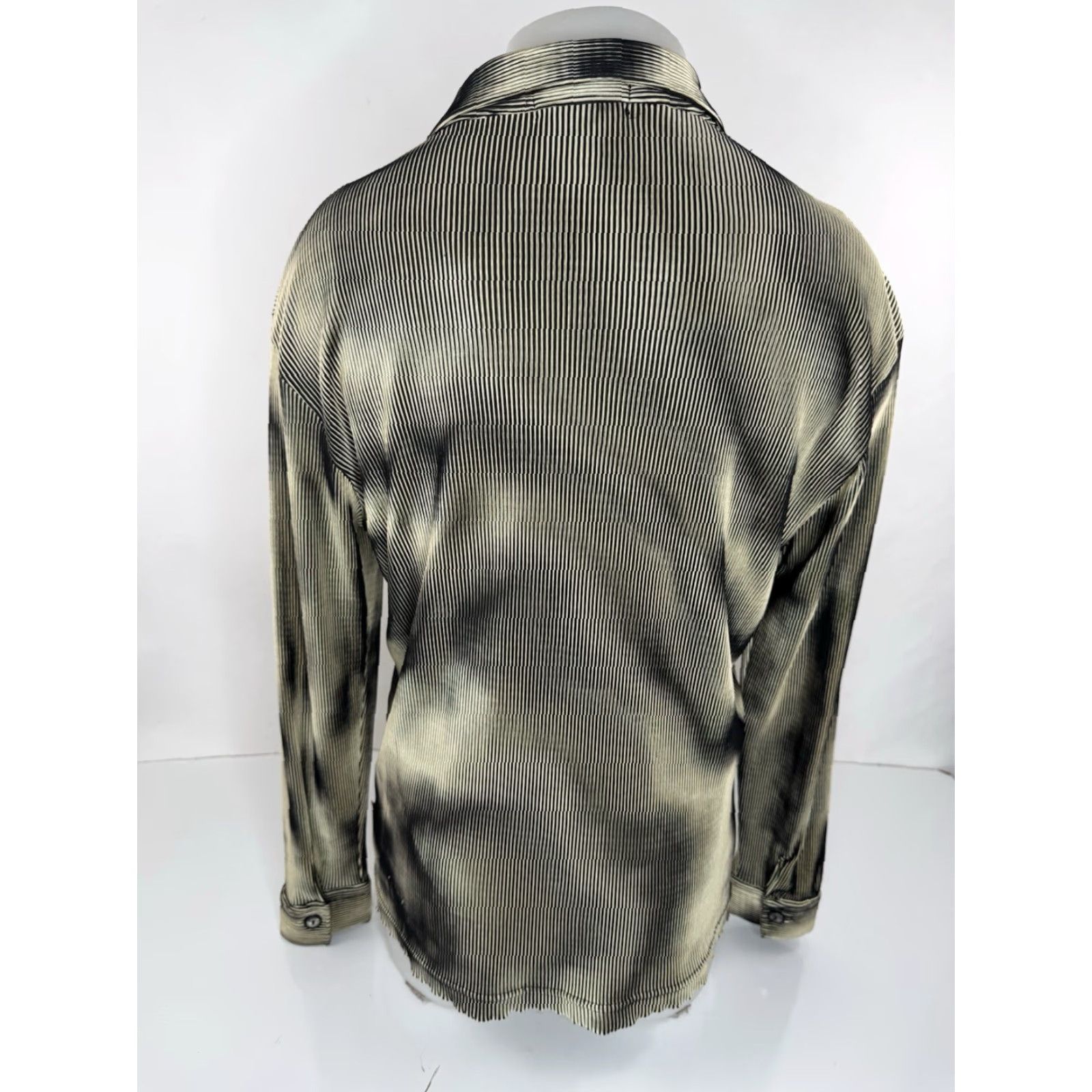 Vintage YMLA Vintage 1990s Ribbed Shiny Clubbing Club Rave Positano Style M Shirt Mens Size US M / EU 48-50 / 2 - 5 Thumbnail