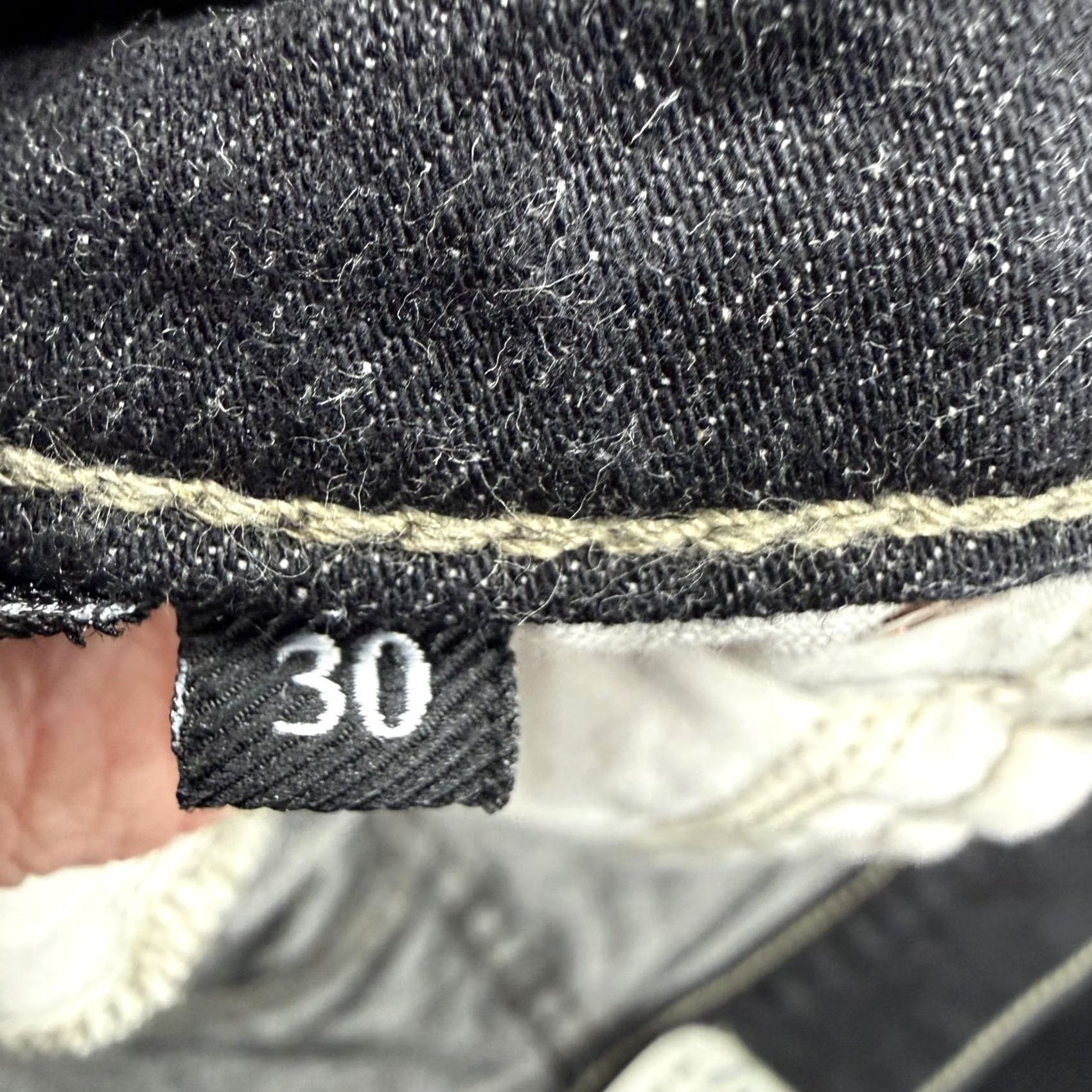 7 For All Mankind 7 For All Mankind Vintage Straight Jeans Mens 30 Black Button Fly Size US 30 / EU 46 - 3 Thumbnail