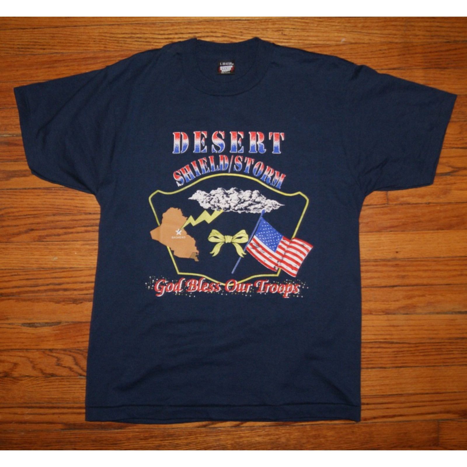Vintage VTG Operation Desert Storm USA single stitch TShirt L NEW! Size US L / EU 52-54 / 3 - 2 Thumbnail