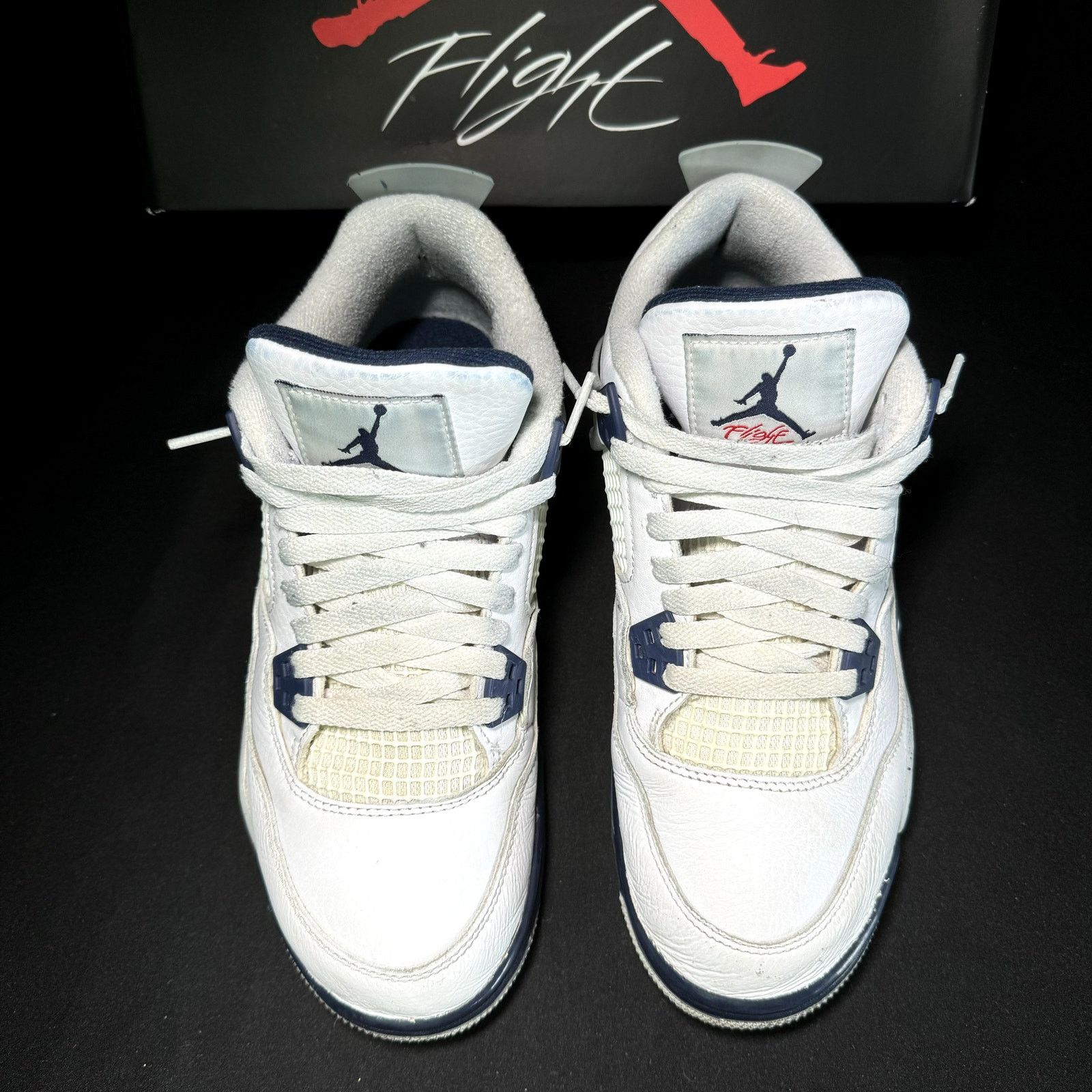 Jordan Brand × Nike Size 7 - Nike Air Jordan 4 Retro GS Midnight Navy 2022 Shoes Size US 7 / EU 40 - 4 Thumbnail