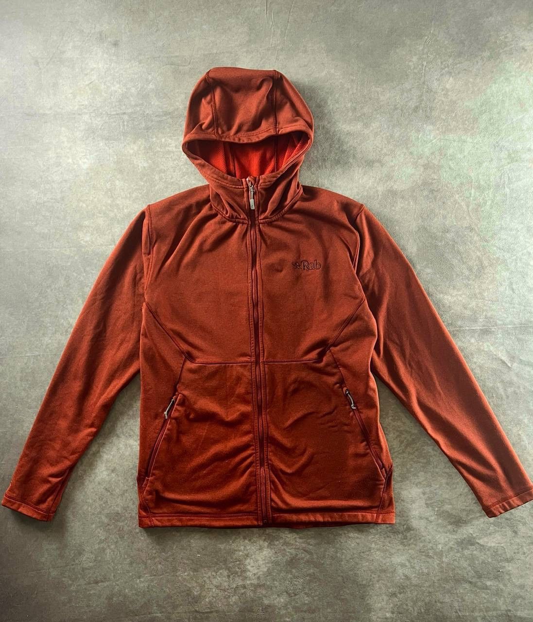 Rab Rab Fleece Hoodie Men’s M – Rust Red Outdoor Midlayer Jacket Size US M / EU 48-50 / 2 - 1 Thumbnail