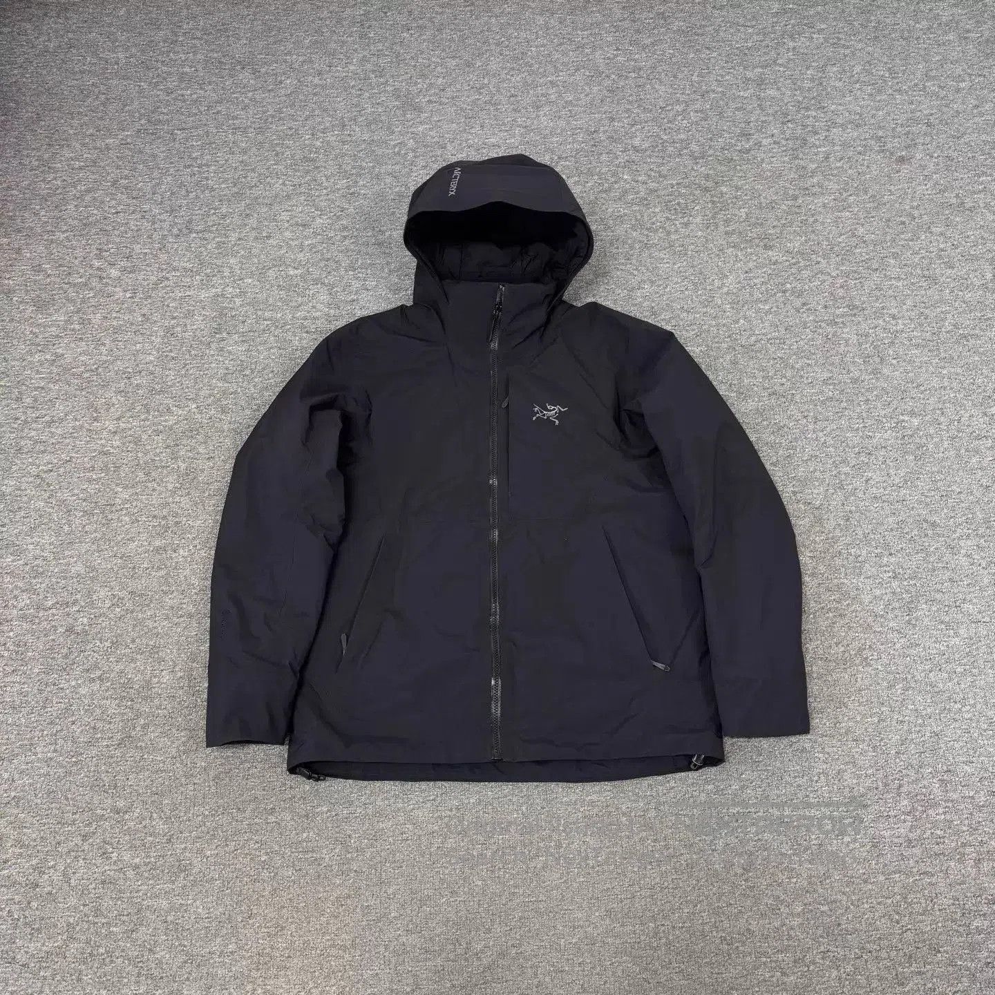 Arc'teryx Black Hooded Light Jacket with Zip Front. Size US M / EU 48-50 / 2 - 1 Thumbnail