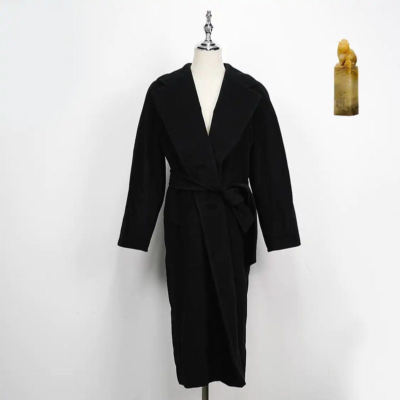 Max Mara MaxMara Black Cashmere Coat for Women 0089 Size S / US 4 / IT 40 - 1 Thumbnail