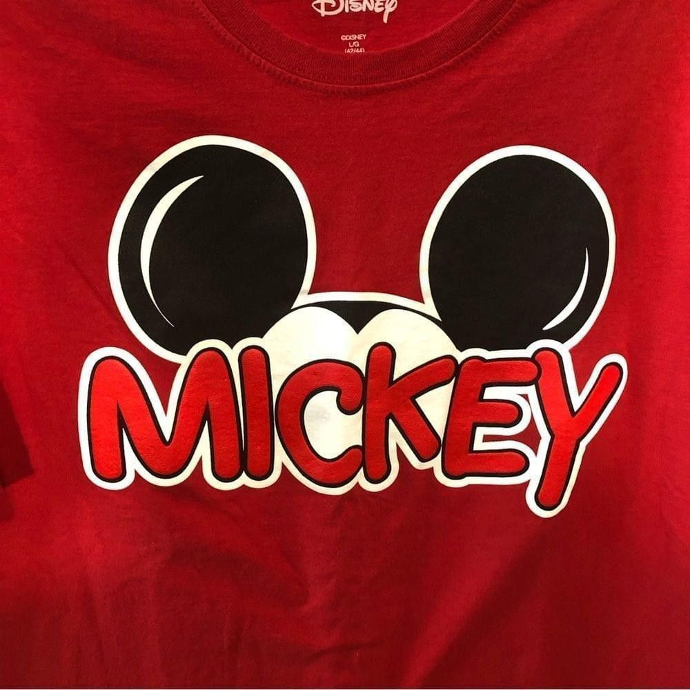 Disney Disney unisex Mickey ears red black cotton T-shirt man’s L Size US L / EU 52-54 / 3 - 2 Thumbnail