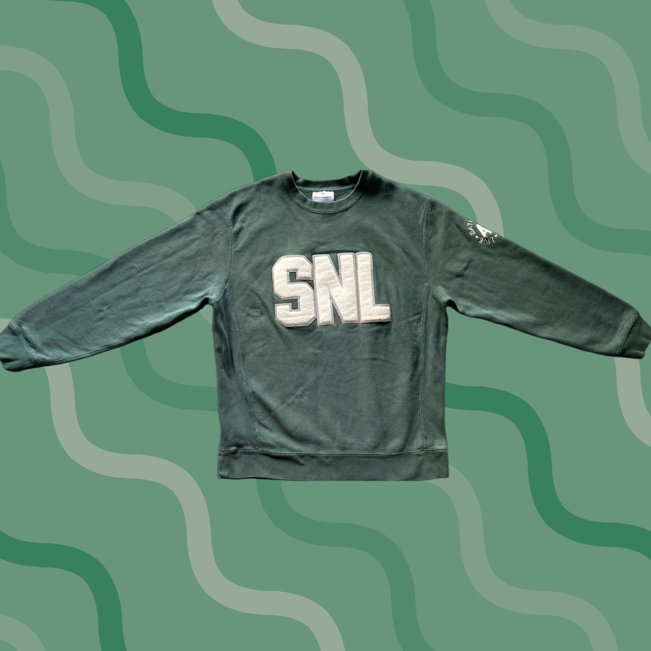 Vintage SNL Saturday Night Live Sweatshirt L Green Men Pullover Size L Adult Mens L Green 47 Season 47 Sweatshirt Size US L / EU 52-54 / 3 - 1 Thumbnail