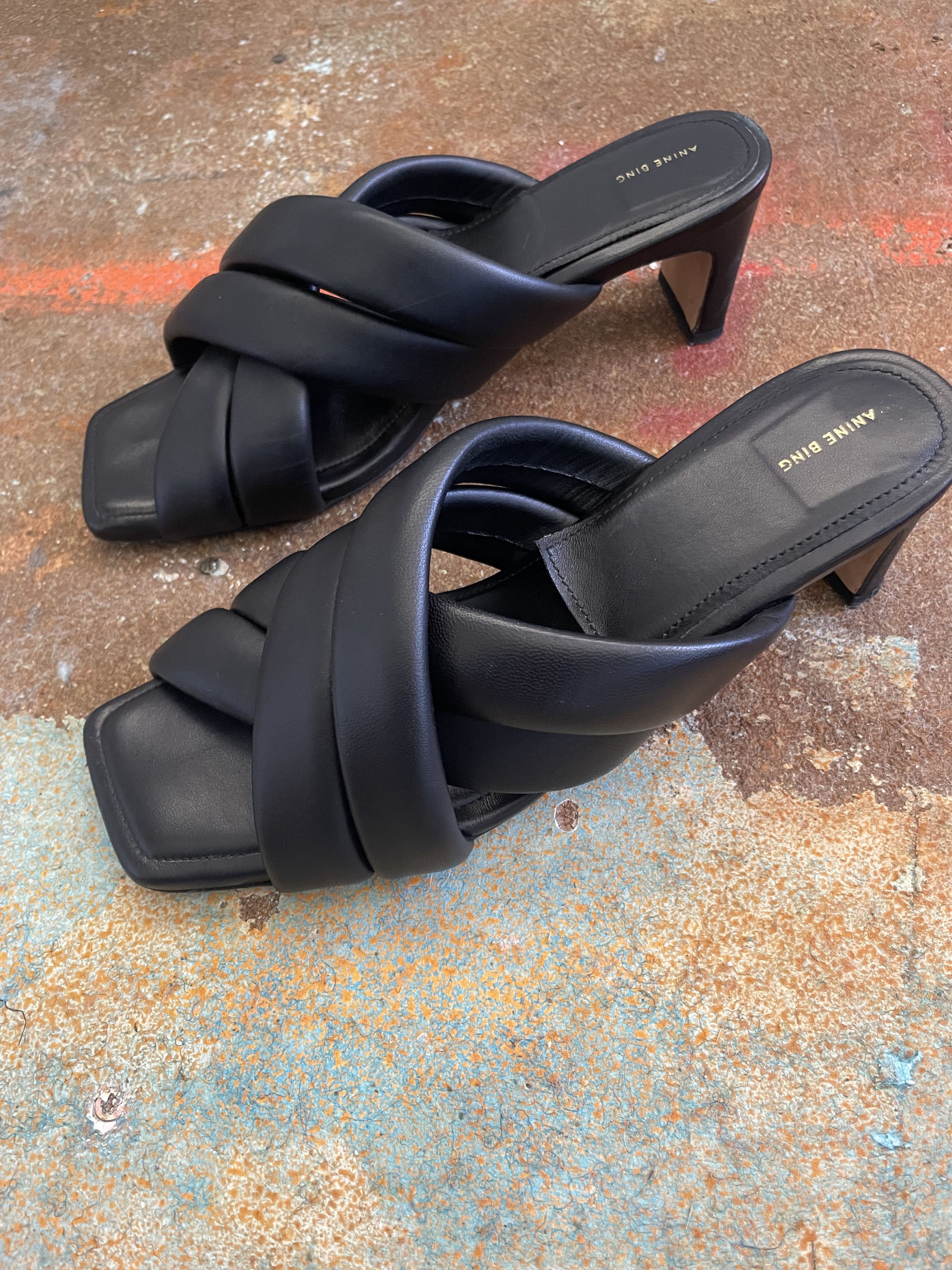 Anine Bing Black Eve Heels Size US 11 / IT 41 - 2 Thumbnail