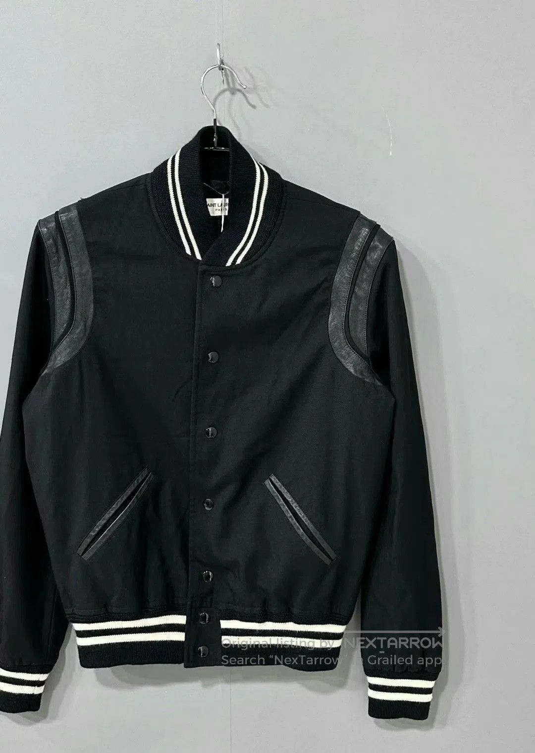 Saint Laurent Paris classic black and white baseball jacket. Size US L / EU 52-54 / 3 - 2 Thumbnail