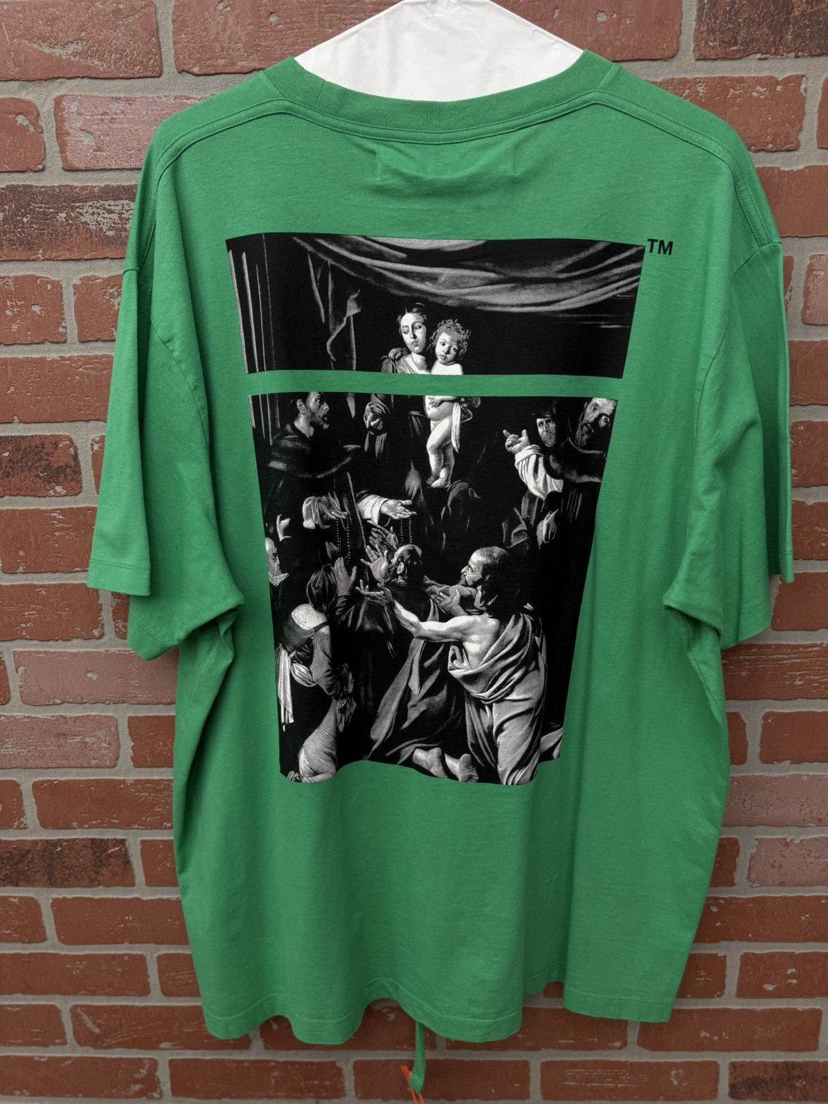 Off-White Off White Tee Shirt Size XL Green Clean Condition 🧼 Size US XL / EU 56 / 4 - 4 Thumbnail