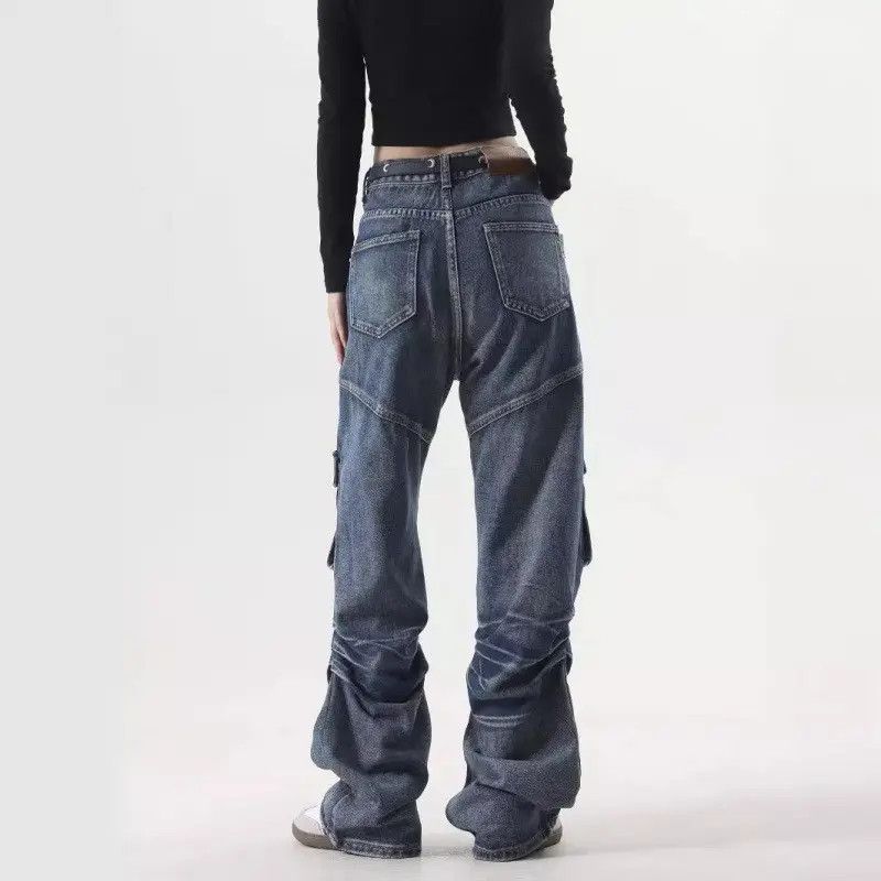 Japanese Brand × Jean Loose wide leg straight leg pocket jeans Size US 32 / EU 48 - 6 Thumbnail
