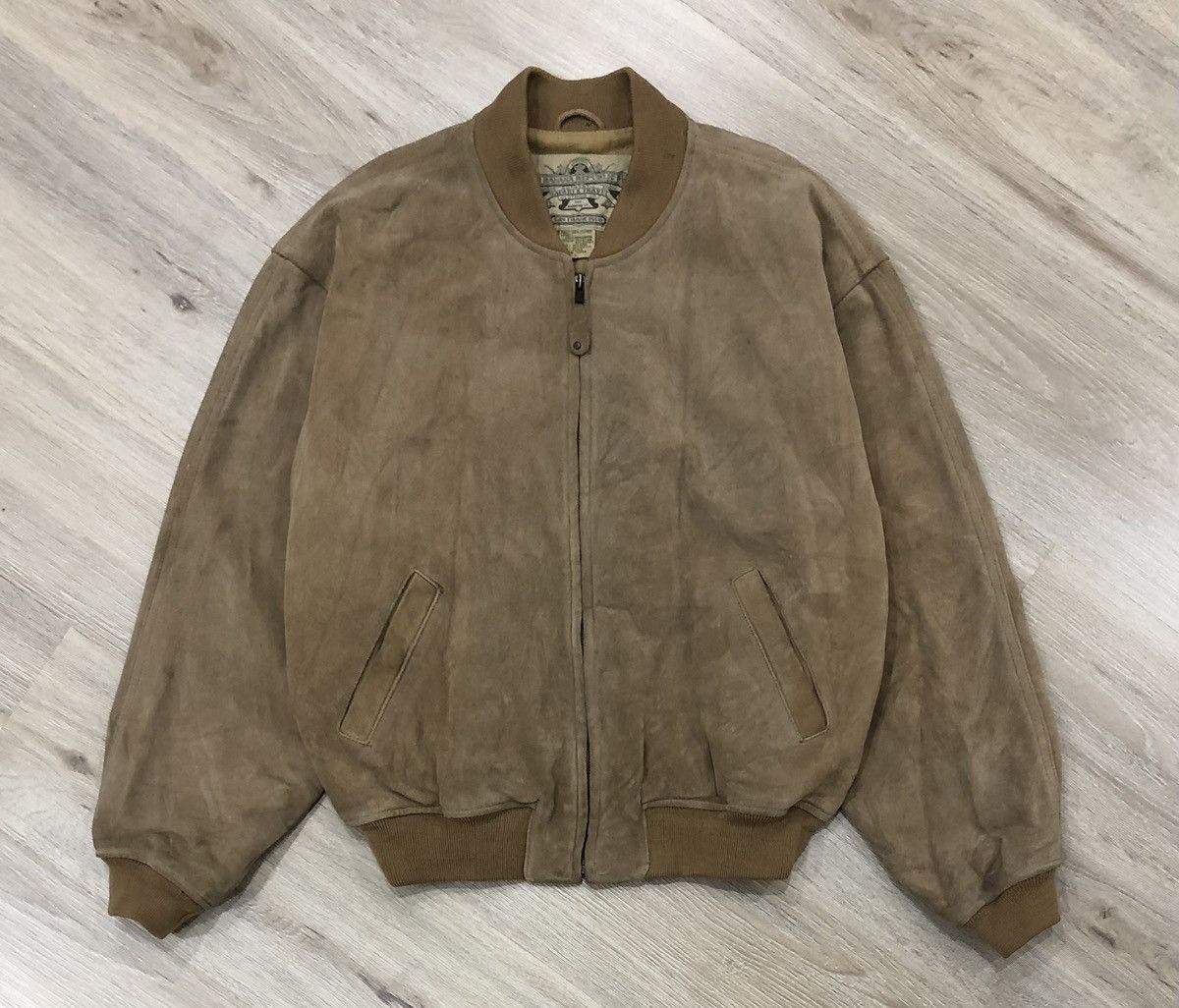 Banana Republic Vintage Banana Republic Men’s Suede Leather Bomber Jacket Size US L / EU 52-54 / 3 - 2 Thumbnail