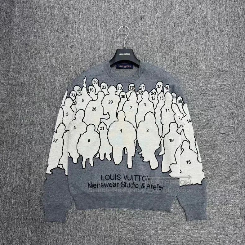 Louis Vuitton Louis Vuitton Crowd Sketch Sweater Size US S / EU 44-46 / 1 - 1 Thumbnail