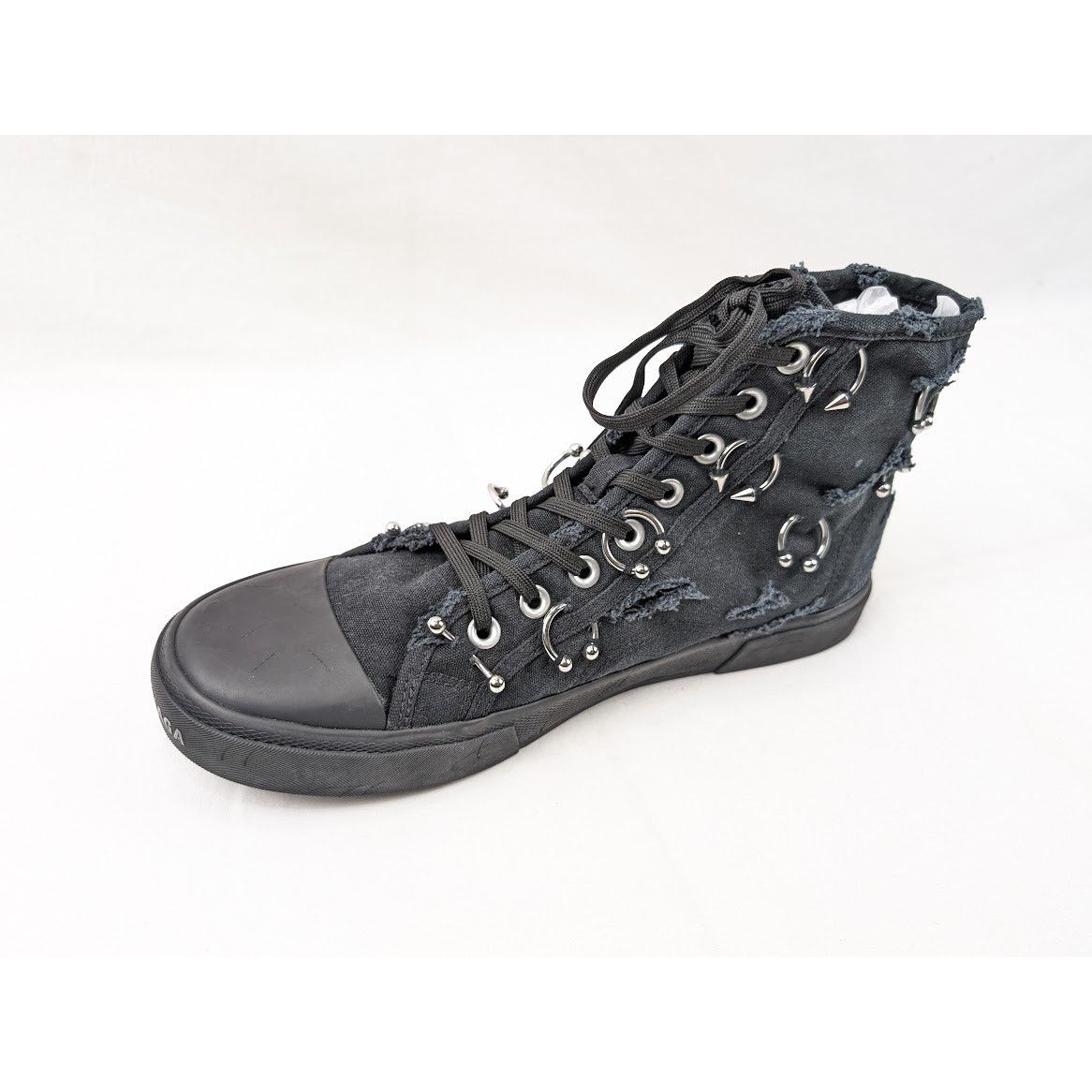 Balenciaga o1rshd1 Destroy Paris High Top Sneakers in Black Size US 11 / EU 44 - 8 Thumbnail