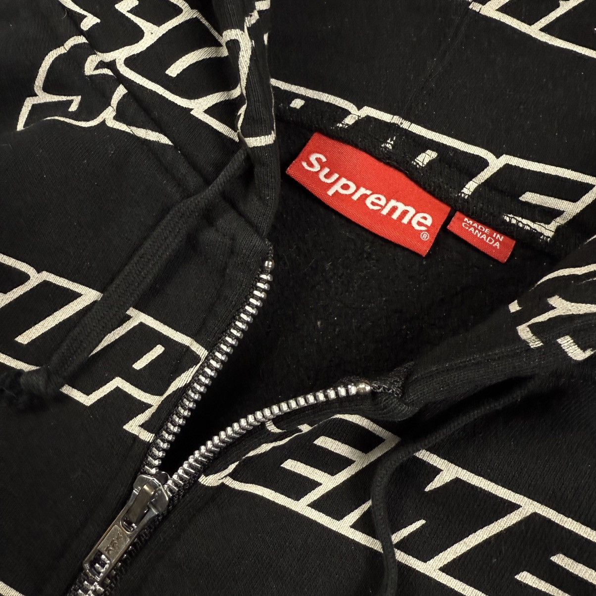 Supreme Supreme SS18 Repeat Zip Up ʼBlack’ Hoodie Size US M / EU 48-50 / 2 - 3 Thumbnail