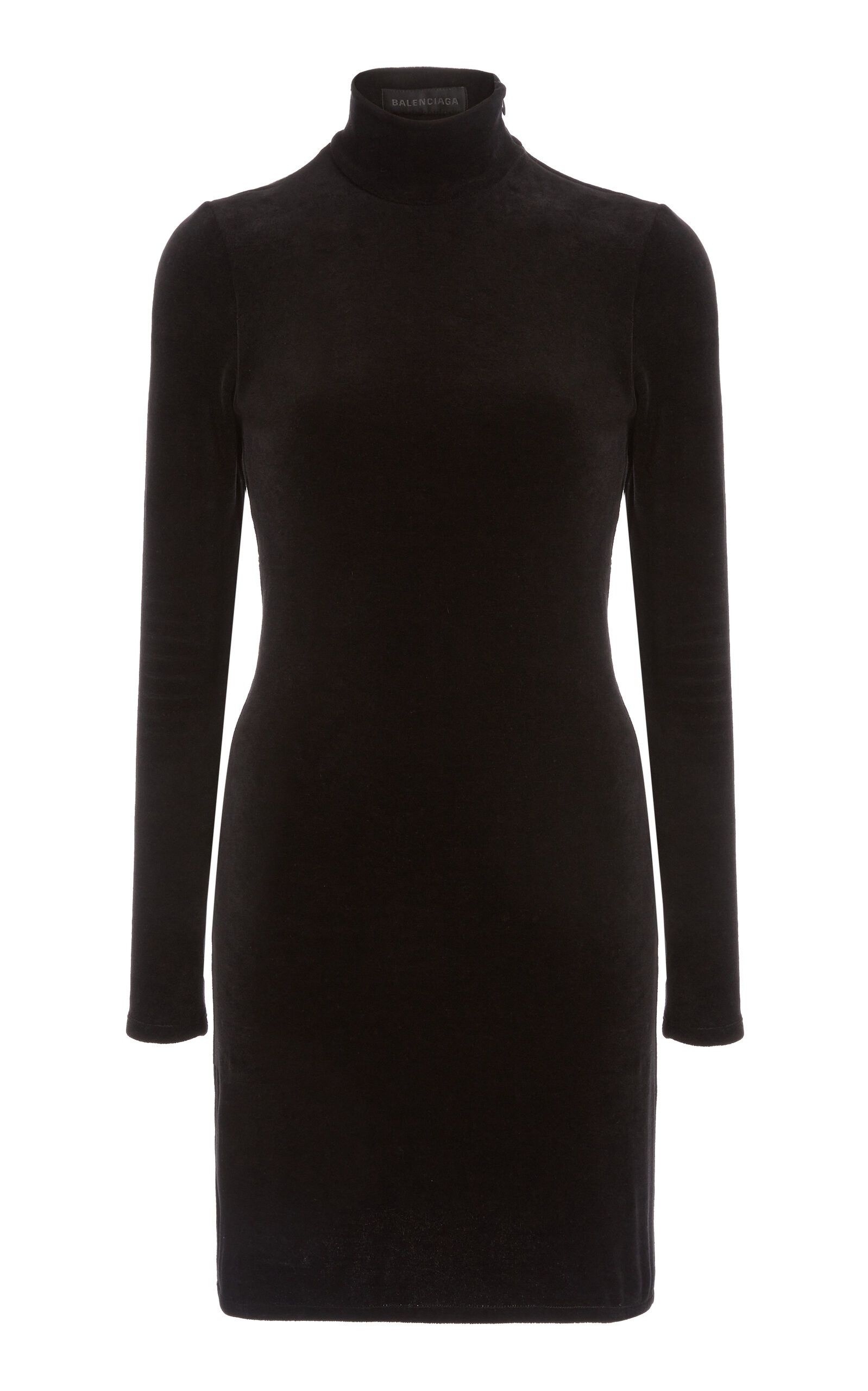 o1y0625 Turtleneck Mini Dress in Black