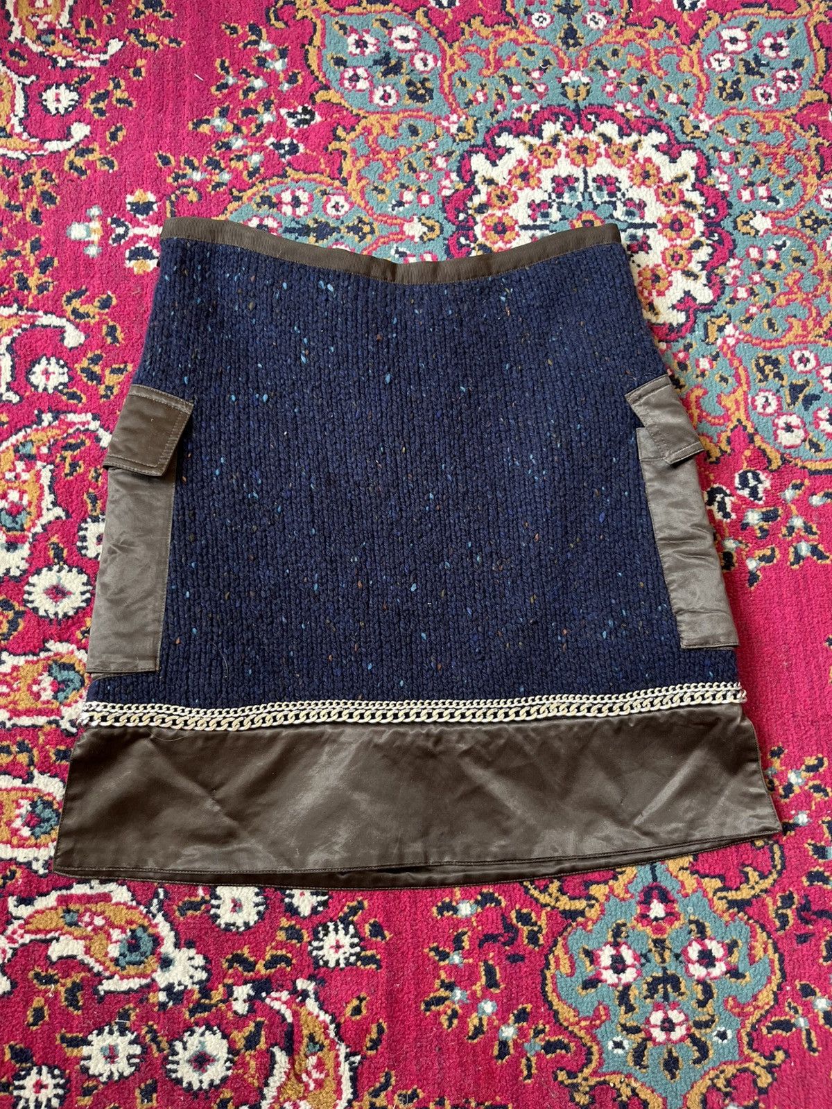 Sacai Sacai Luck , Knit skirt with lining and chain detail Size 26" / US 2 / IT 38 - 5 Thumbnail