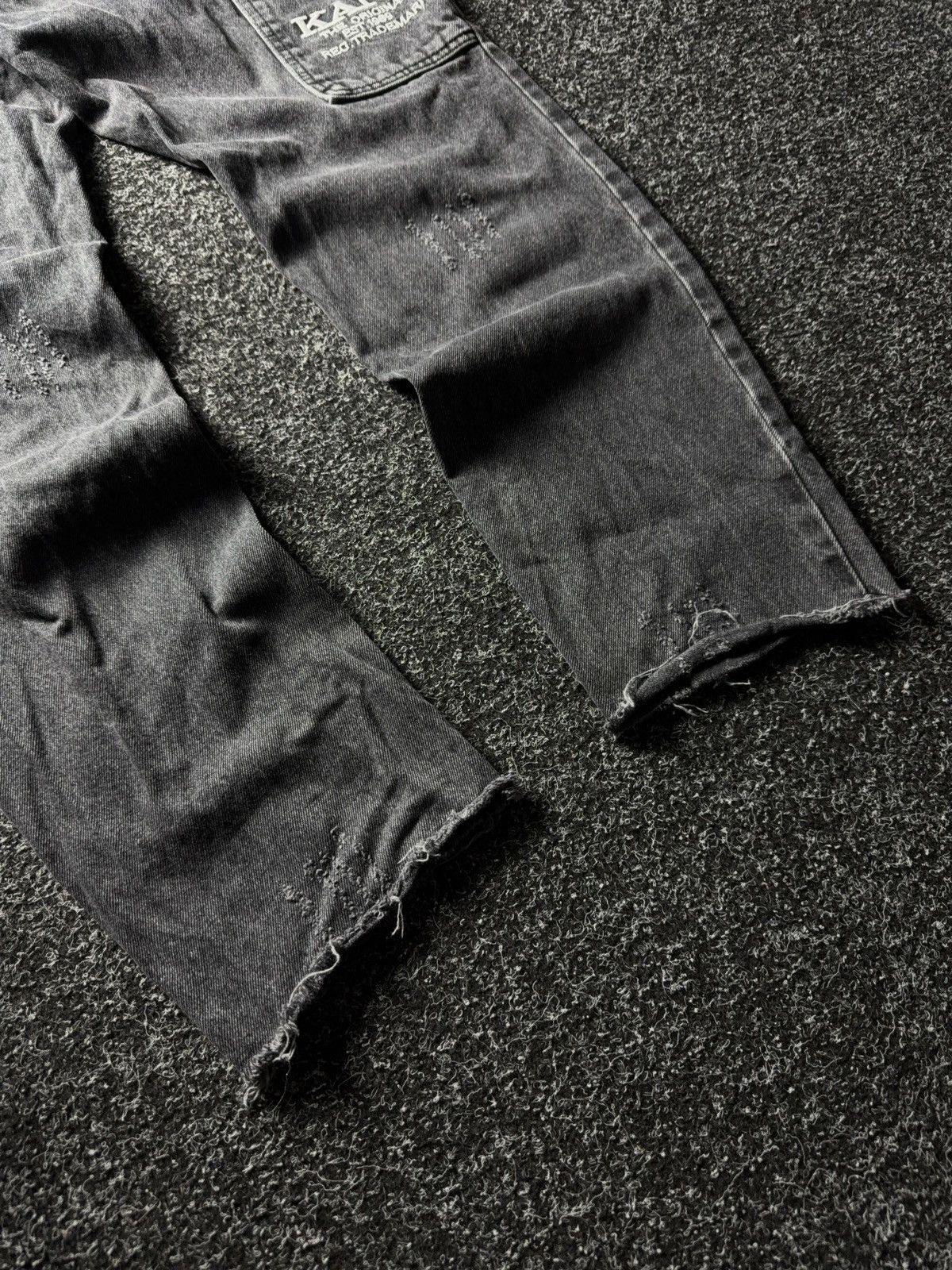 Karl Kani Vintage Karl Kani Carpenter SK8 00s Denim Jeans Black 90s Size US 31 - 15 Thumbnail