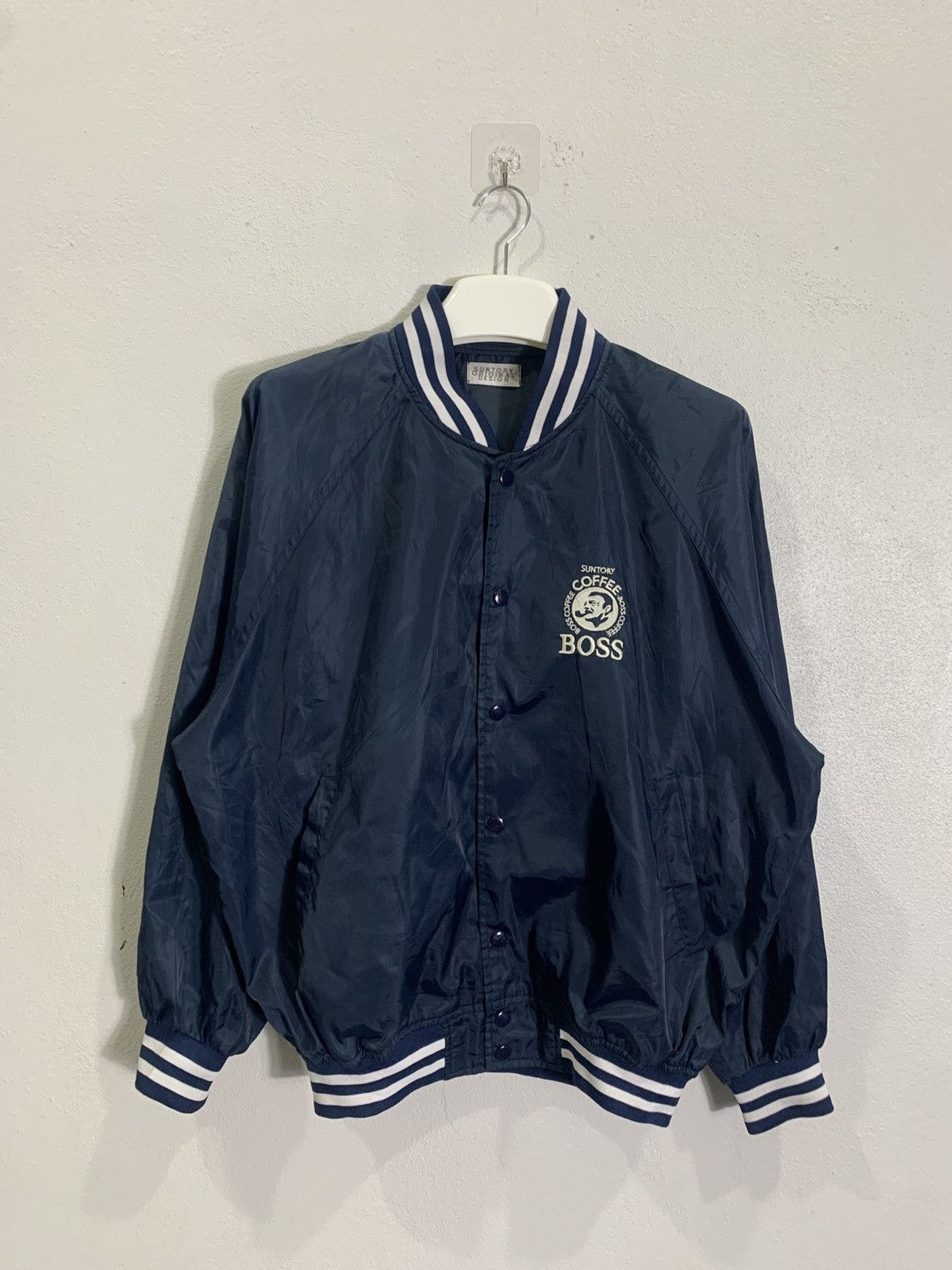 Vintage Vintage 1990 Suntory BOSS COFFEE Varsity Jacket Size US L / EU 52-54 / 3 - 1 Thumbnail