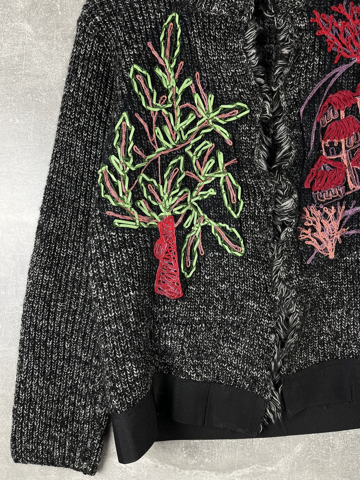 Other Save the Queen Avant Garde Embroidered Knit Jacket Cropped Size S / US 4 / IT 40 - 4 Thumbnail