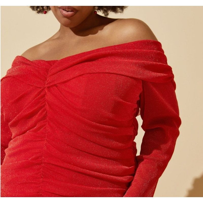 Other Plus Size 26/28 4X / Off The Shoulder Bodycon Knit Dress Size 4XL / US 24-26 - 5 Thumbnail