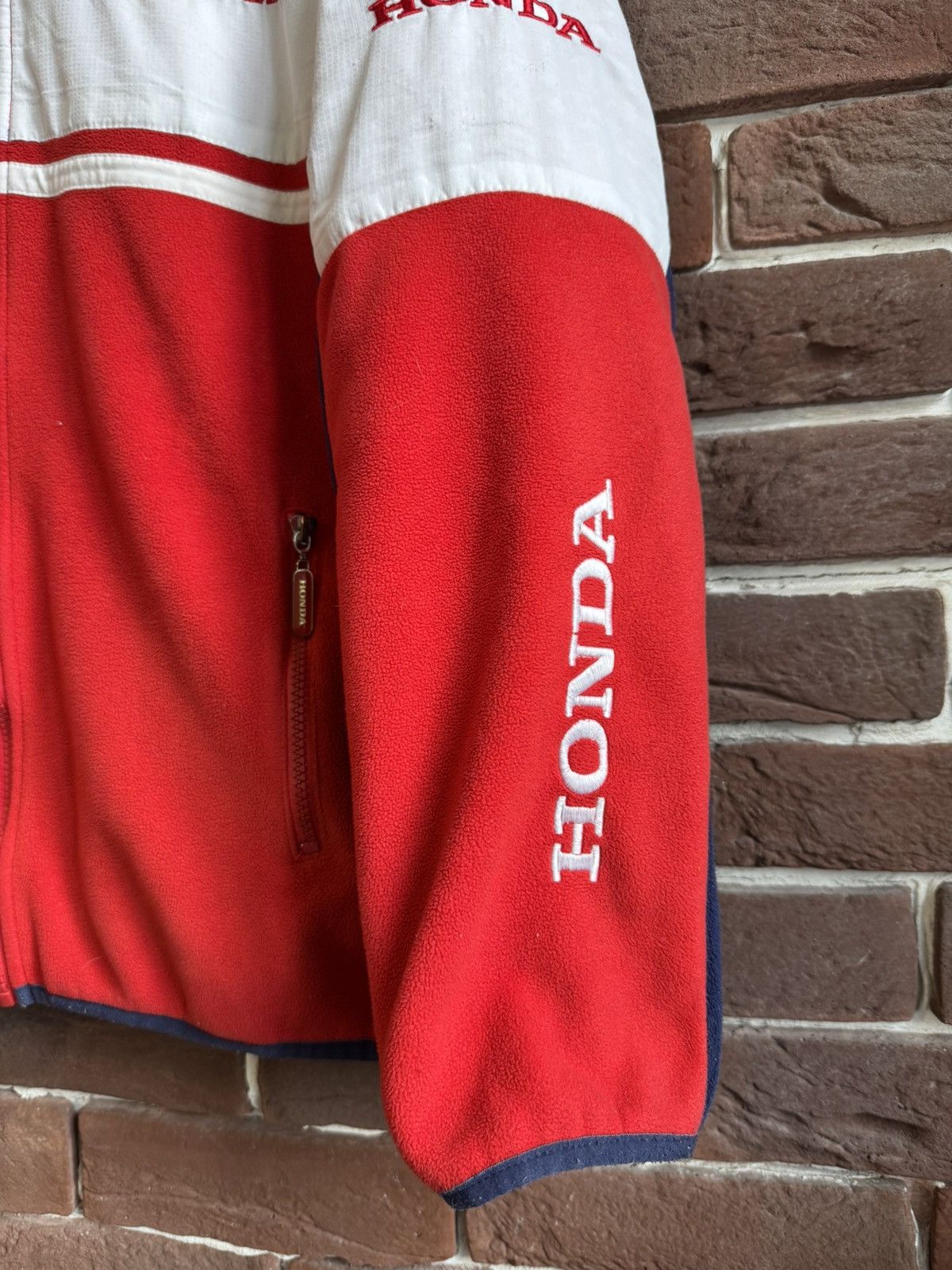Honda Vintage Y2k Racing Red Fleece Honda Streetwear Rare M Drip Size US M / EU 48-50 / 2 - 10 Thumbnail