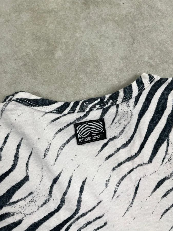 Roberto Cavalli 2000s Roberto Cavalli Black & White Zebra T-Shirt Size US S / EU 44-46 / 1 - 9 Thumbnail