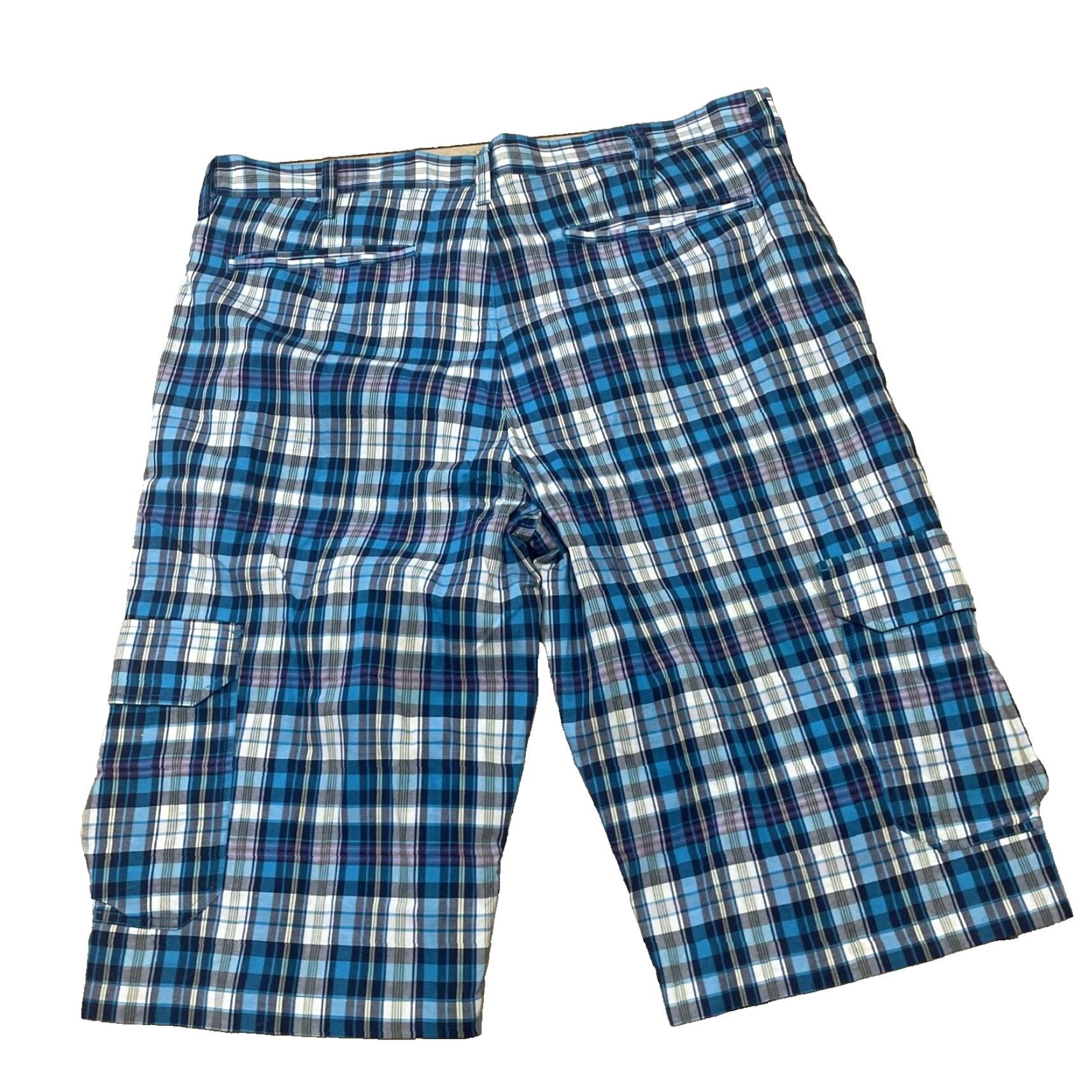 Sean John Sean John Cargo Shorts Mens 42 Y2k Streetwear Hip Hop Baggy Skate Bermuda 42x16 Blue Plaid Cargo Pants Style Styles Womens? No Size US 42 / EU 58 - 2 Thumbnail