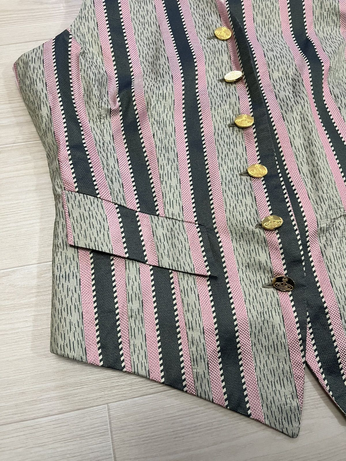 Vivienne Westwood Gold Label 90s Vintage 6 buttons silk waist coat vest jacket Size M / US 6-8 / IT 42-44 - 3 Thumbnail