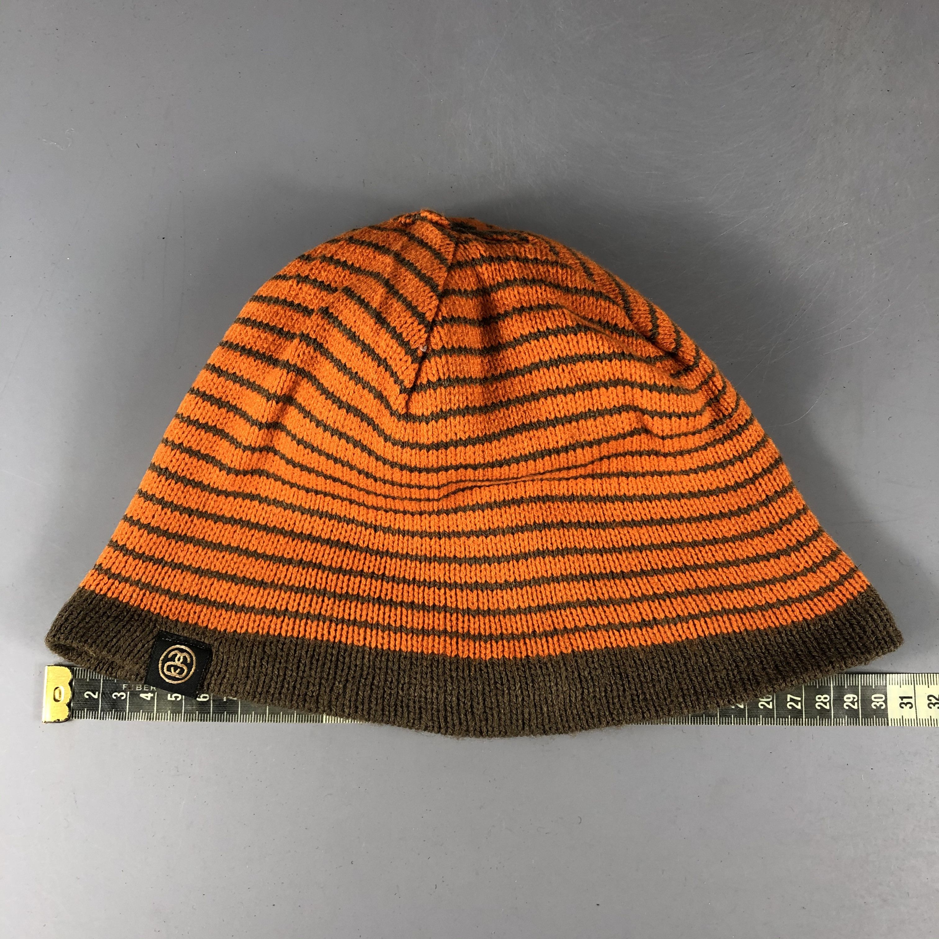 Stussy × Vintage Stussy Reversible Stripe Beanie Snow Hat Snow Cap -D821 Size ONE SIZE - 3 Thumbnail