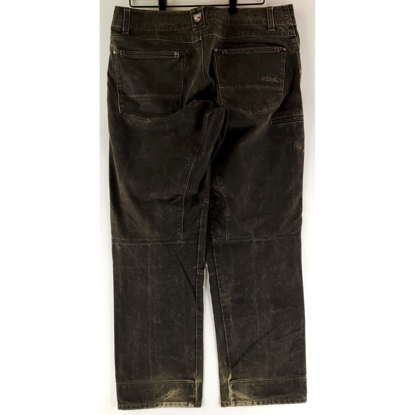 Vintage VINTAGE Kuhl Rydr Jeans Pants Brown Mens 37x31 Inseam 31 Straight Dye Patina 36x32 Actual Mens Clothing Jeans Size US 37 - 2 Thumbnail