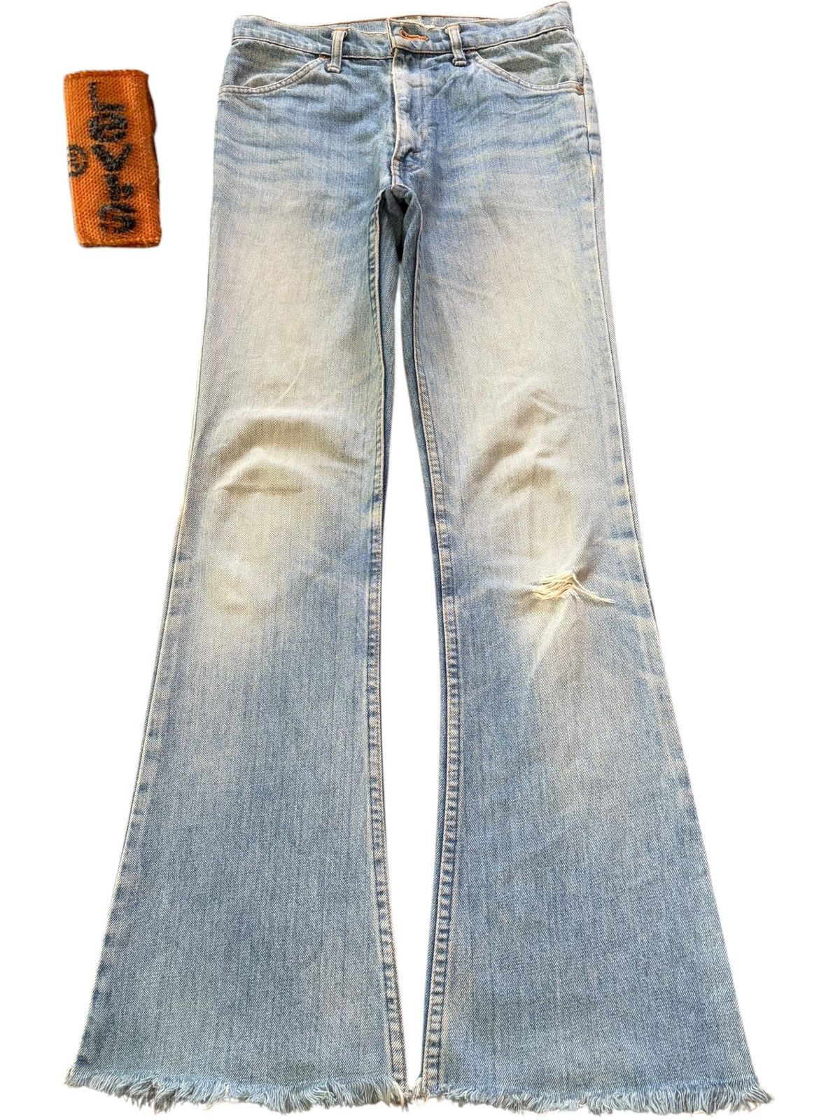 Levi's Vintage Levis Orange Tab Faded Wash Distress Flare Jeans Size 29" - 1 Thumbnail