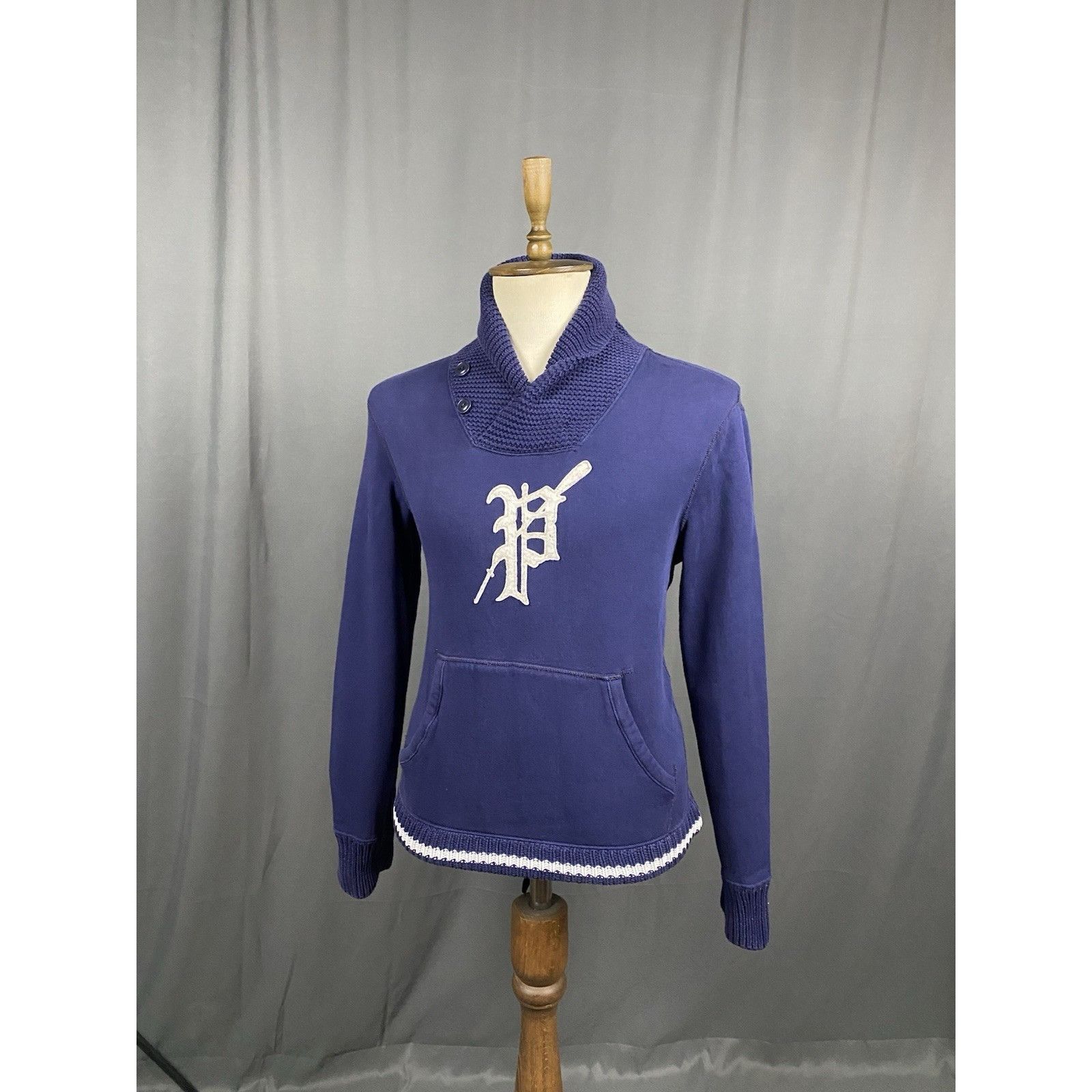 Polo Ralph Lauren Polo Ralph Lauren Big Logo Men's Blue High Neck Sweater Size Size US S / EU 44-46 / 1 - 2 Thumbnail