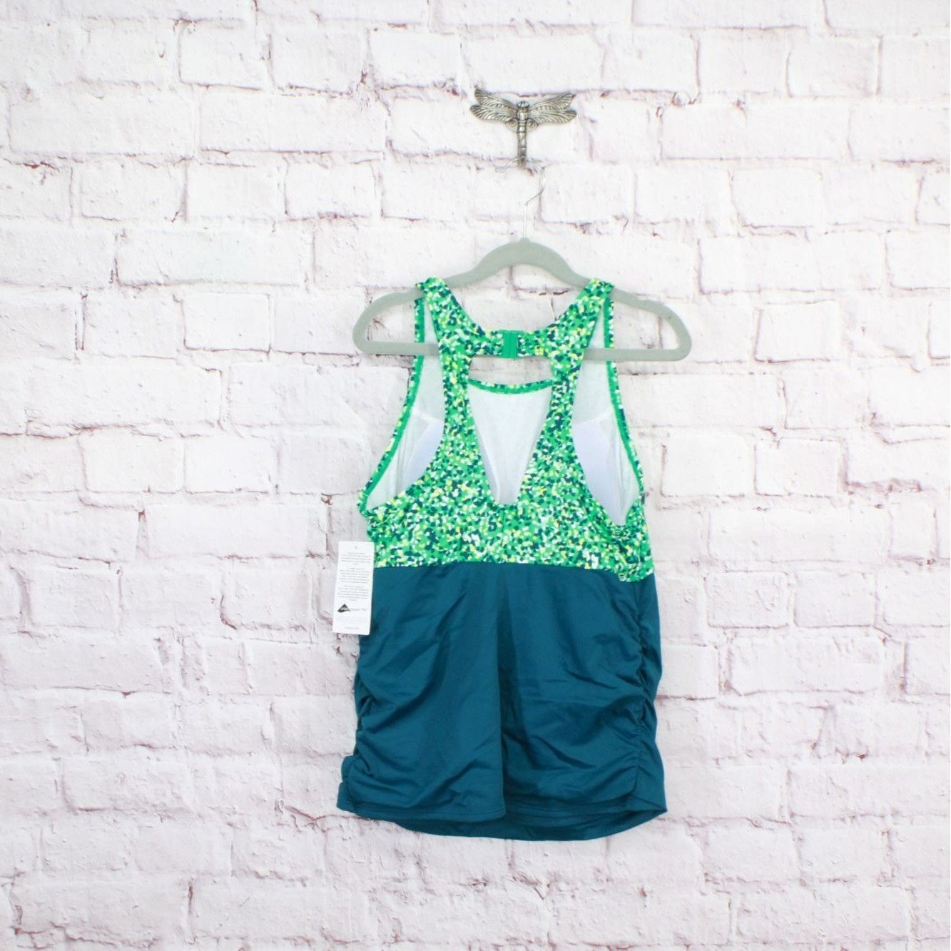 L.L. Bean LL Bean Women’s Side Ruched Tankini Swimsuit Top Size M / US 6-8 / IT 42-44 - 6 Thumbnail