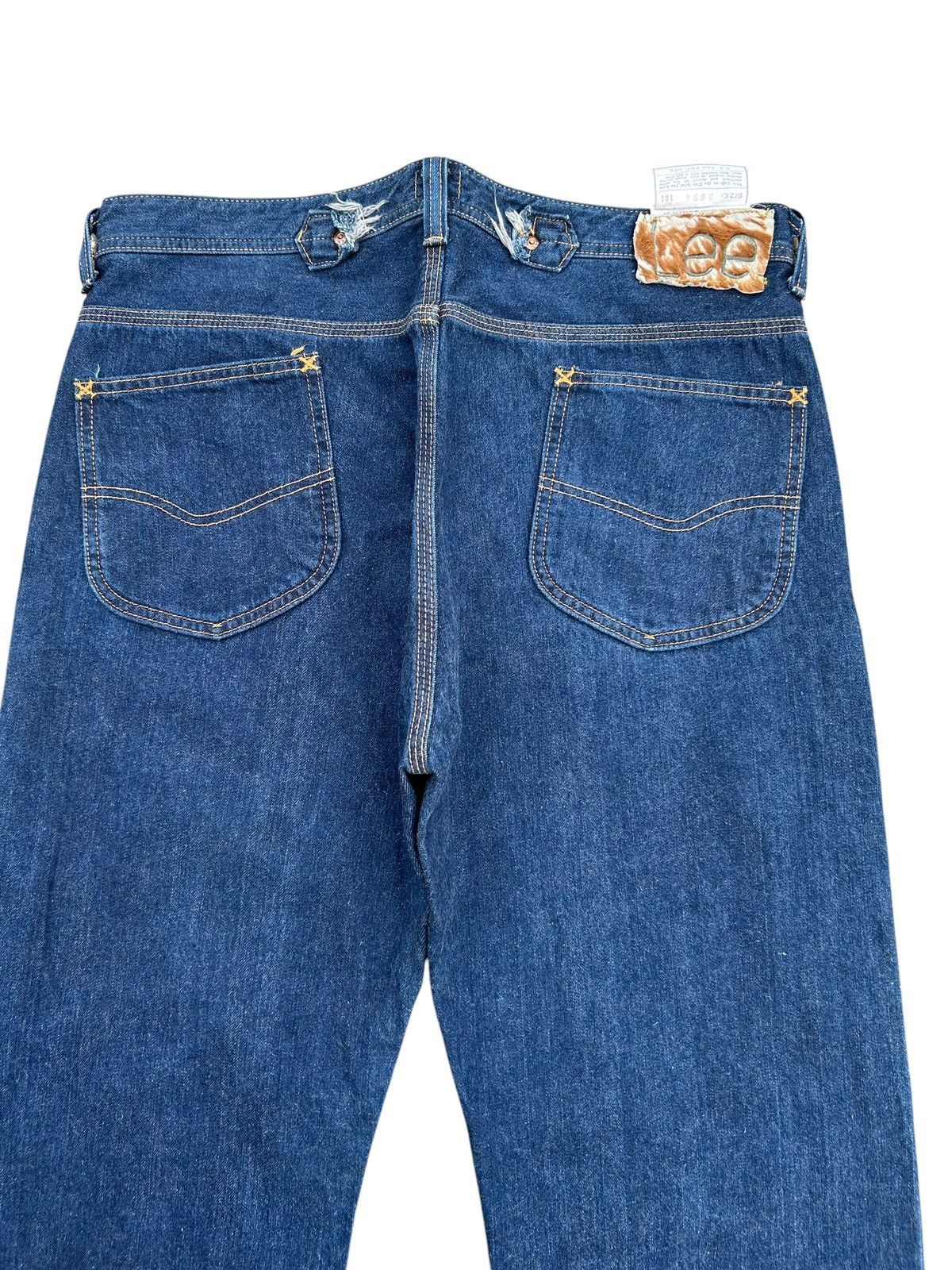 Kapital Buckle Back Vintage Lee Cowboy Selvedge Distressed Denim Size US 36 / EU 52 - 7 Thumbnail