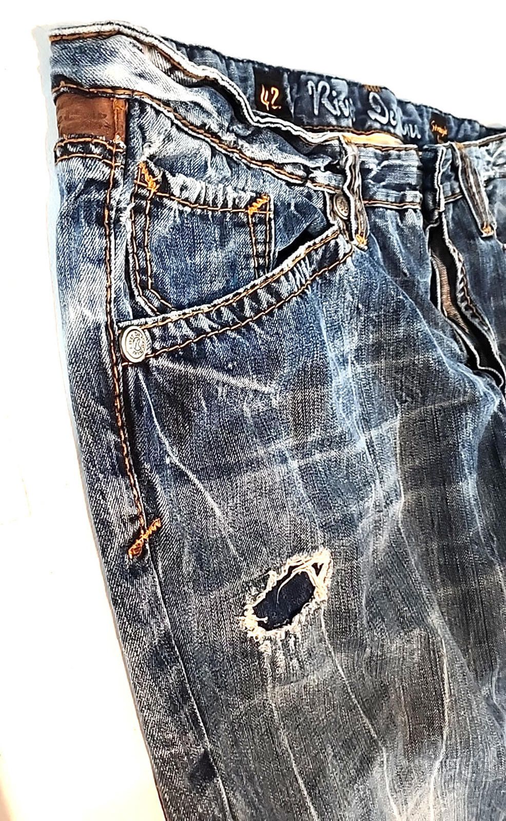 Other Rivet De Cru Big Baggy Jeans Distressed USA Actual 40W x 32L Size US 40 / EU 56 - 5 Thumbnail