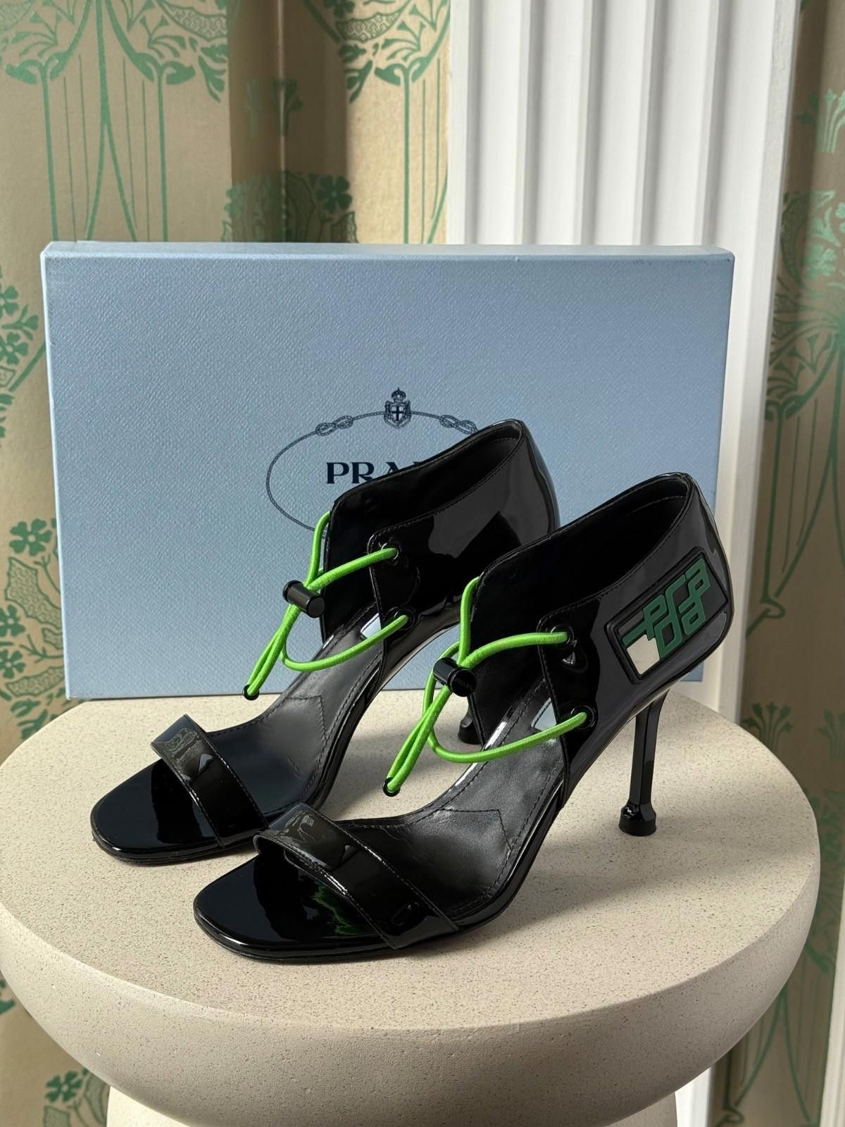 Prada Prada Patent Leather d'Orsay Heels Sandals Size 37 / 7 Size US 7 / IT 37 - 1 Thumbnail