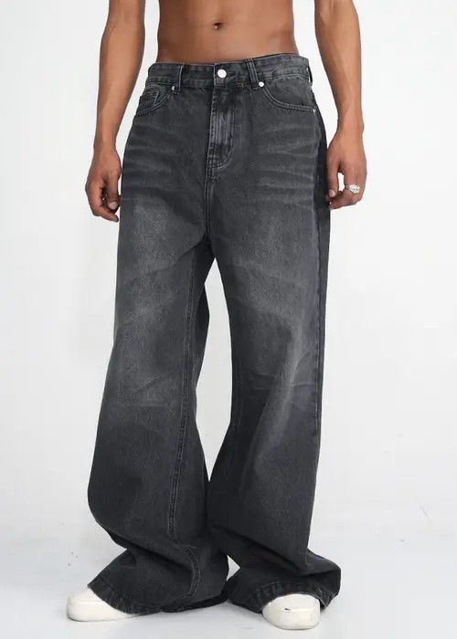 Designer × Vintage custom distressed faded baggy flared pants Size US 34 / EU 50 - 3 Thumbnail