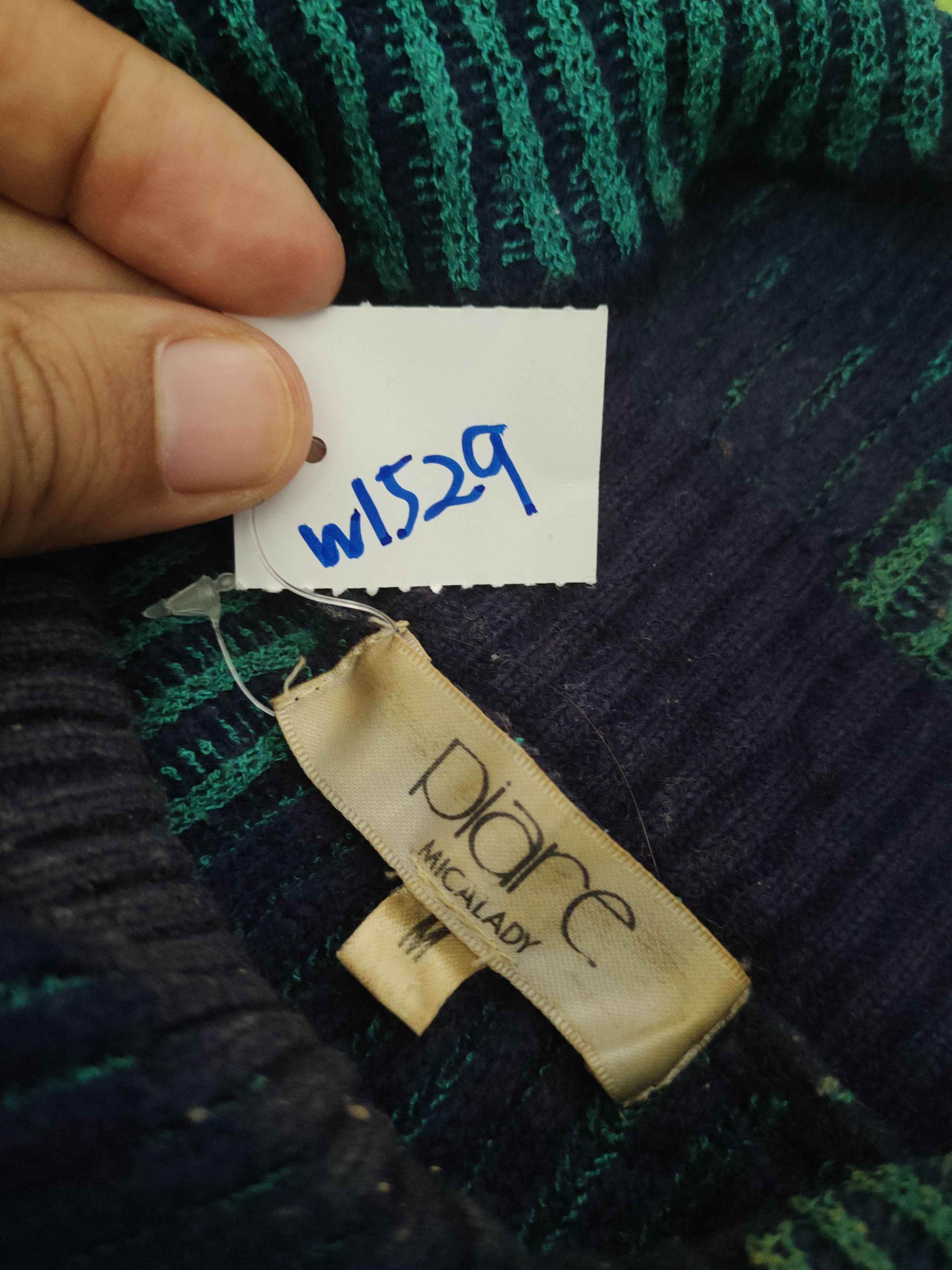 Homespun Knitwear Piare-Micalady Blue Green Knitwear Sweatshirts #W1529 Size M / US 6-8 / IT 42-44 - 12 Thumbnail