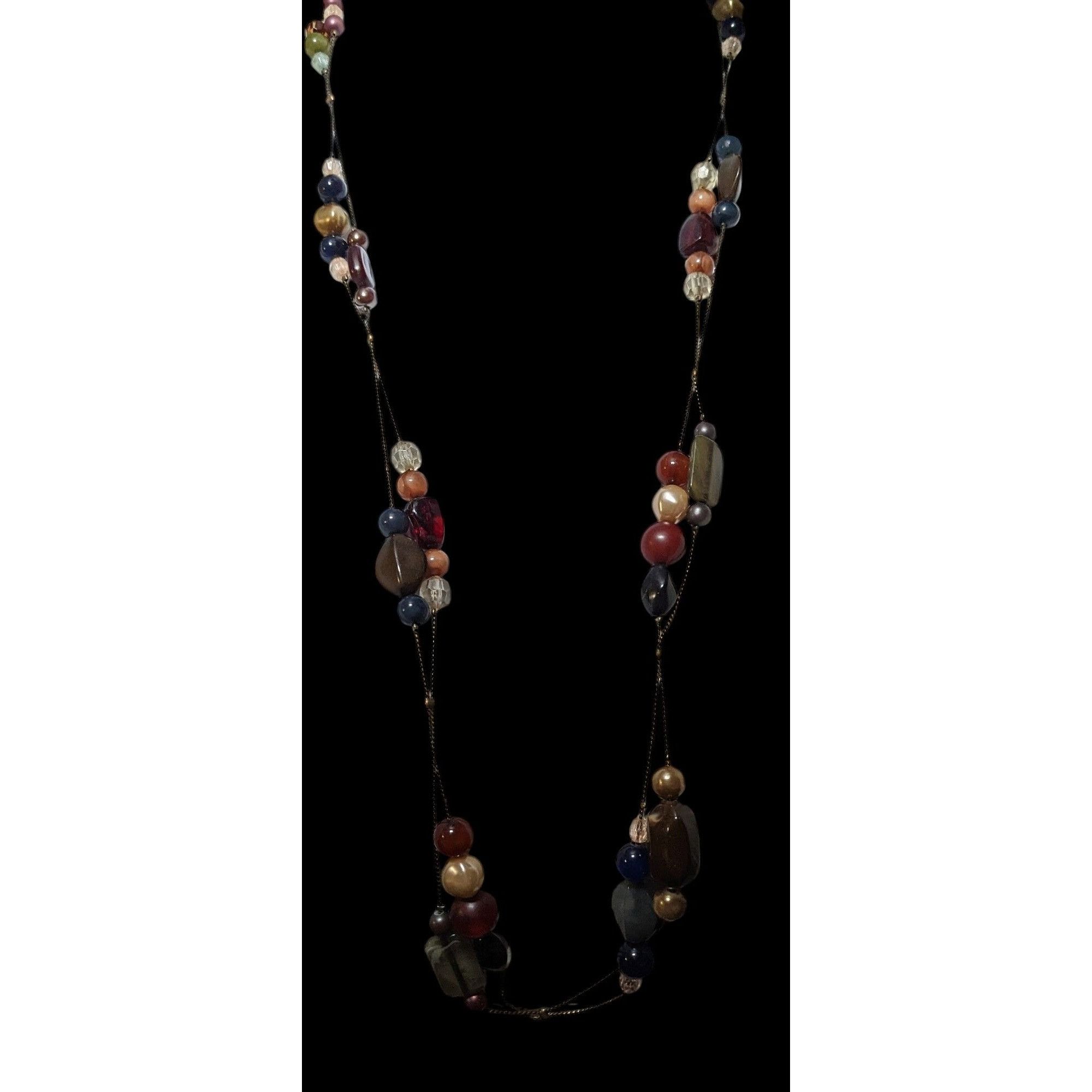Other Retro Bohemian Cluster Beaded Station Necklace Size ONE SIZE - 2 Thumbnail