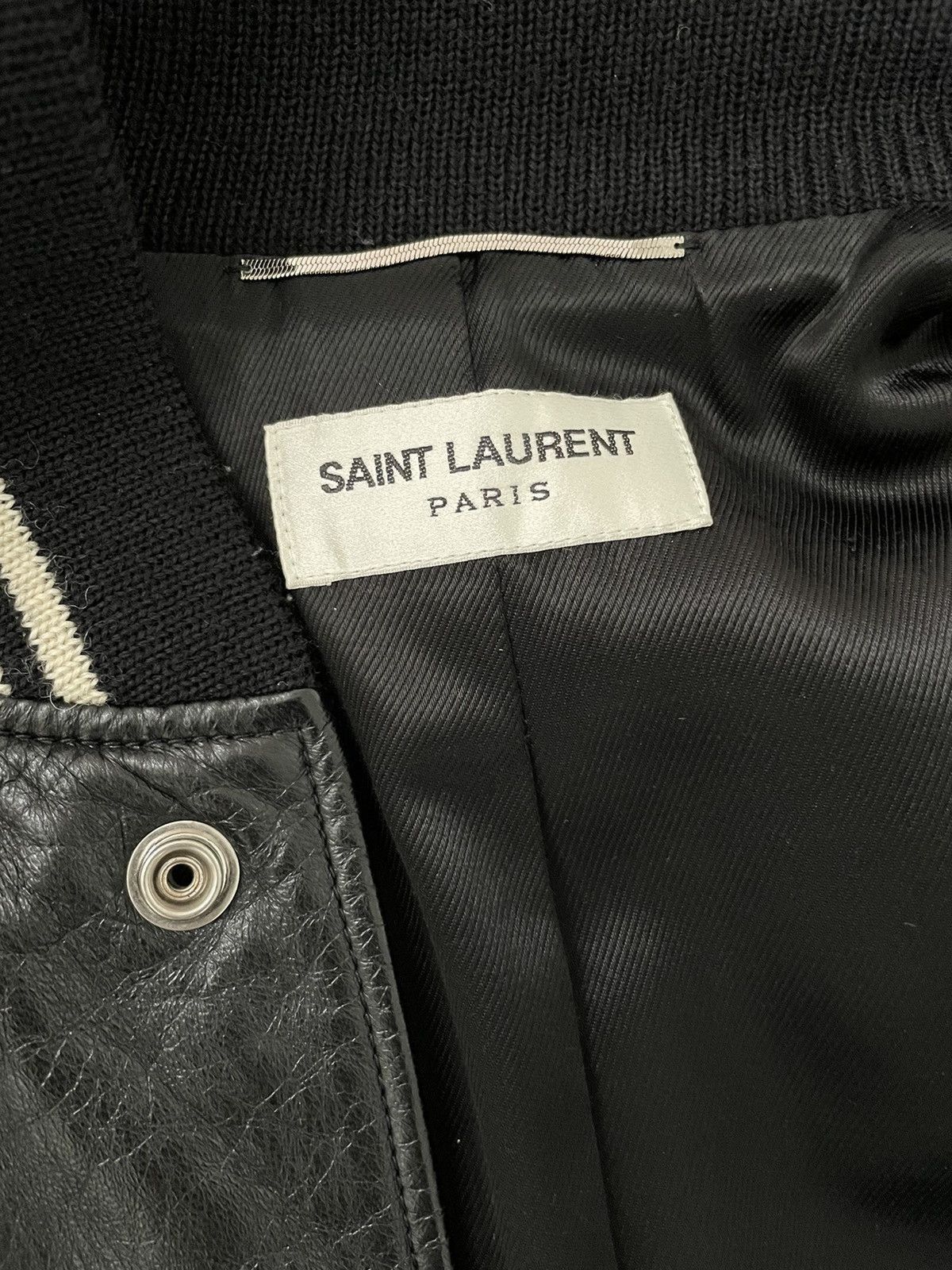 Saint Laurent Paris Saint Laurent leather Bk & Wht teddy Size US S / EU 44-46 / 1 - 8 Thumbnail