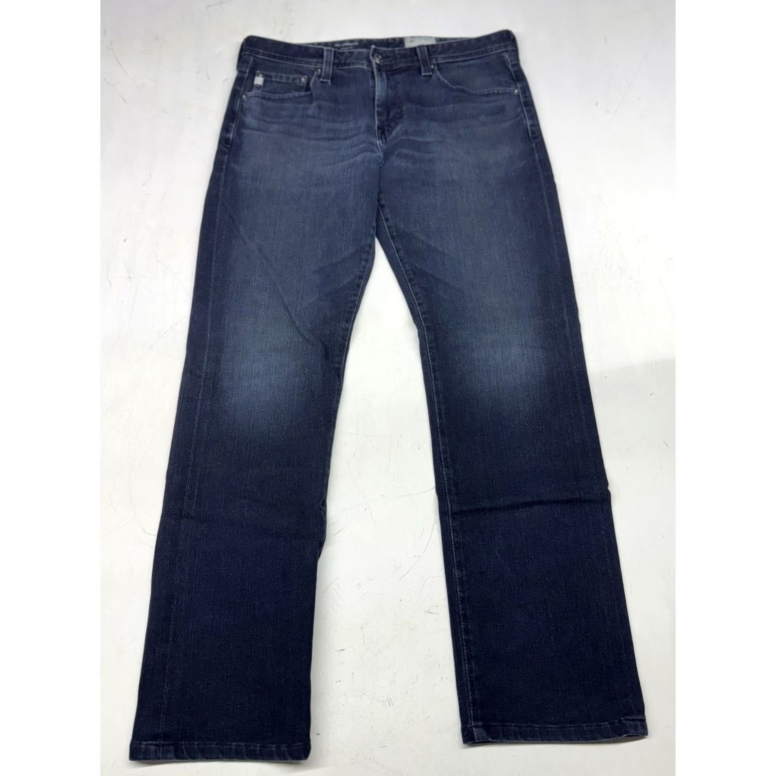Vintage AG Adriano Goldschmied The Graduate Tailored Leg Dark Wash Jeans Mens 31x20.5 Size US 31 - 2 Thumbnail