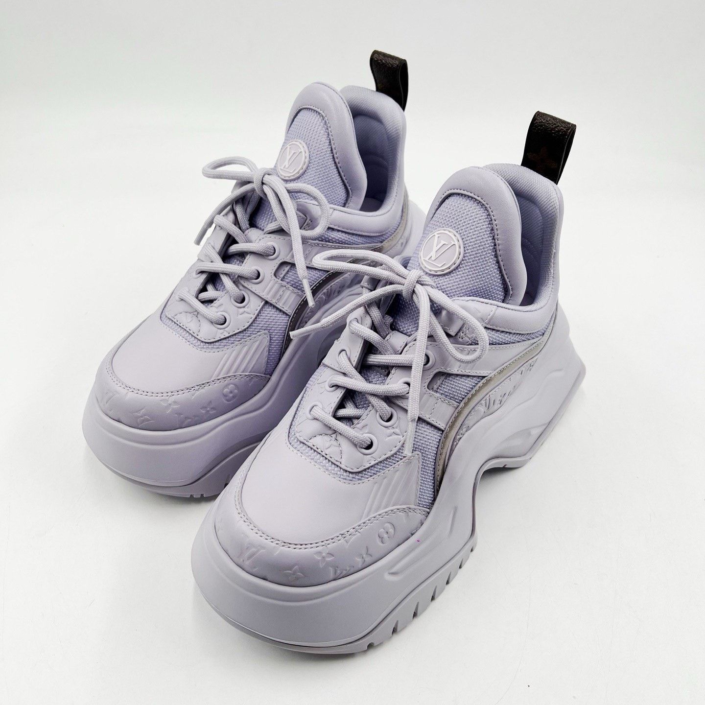 Louis Vuitton LV Purple Archlight2.0 Leather Platform Sneakers Size US 4 / IT 34 - 1 Thumbnail