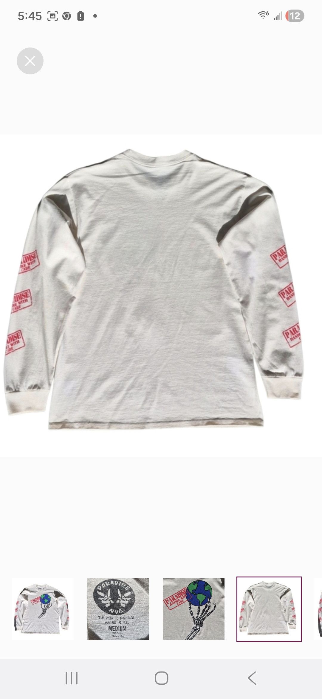 Paradise PARADISE NYC Graphic Long Sleeve Tee Shirt Retails for $115 Size US M / EU 48-50 / 2 - 4 Thumbnail