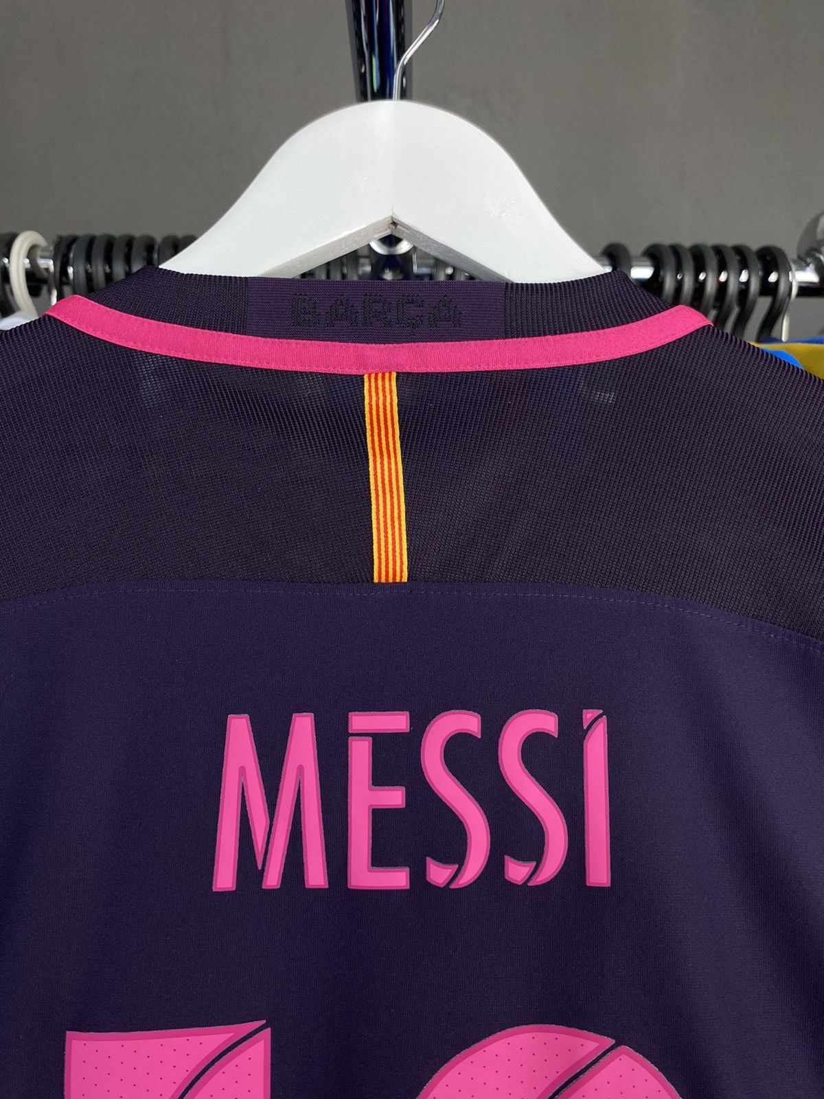 Nike 2016 NIKE BARCELONA #10 MESSI PLAYER ISSUE FOOTBALL JERSEY Size US S / EU 44-46 / 1 - 11 Thumbnail