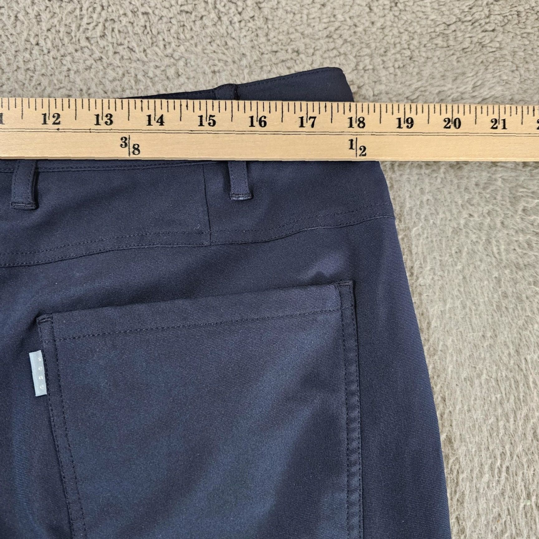 Vintage Sene Pants Mens 36x31 Blue Stretch Chino 5 Pocket Casual Tech Performance Travel Size US 36 / EU 52 - 7 Thumbnail