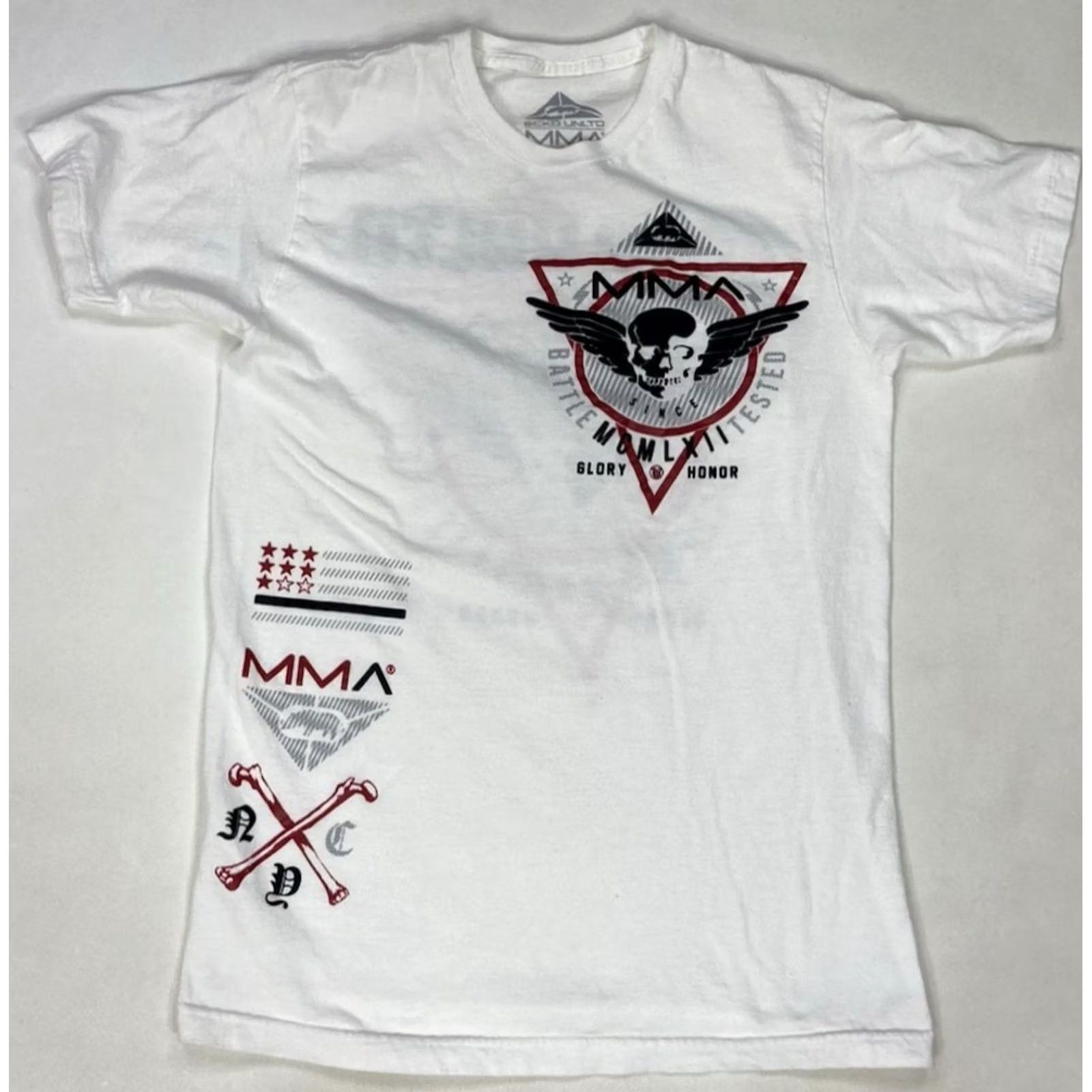 Ecko Unltd. VINTAGE Ecko Unltd MMA Skull Graphic T-shirt Men Small White Short Sleeve Crew Neck Women? No Size US S / EU 44-46 / 1 - 3 Thumbnail