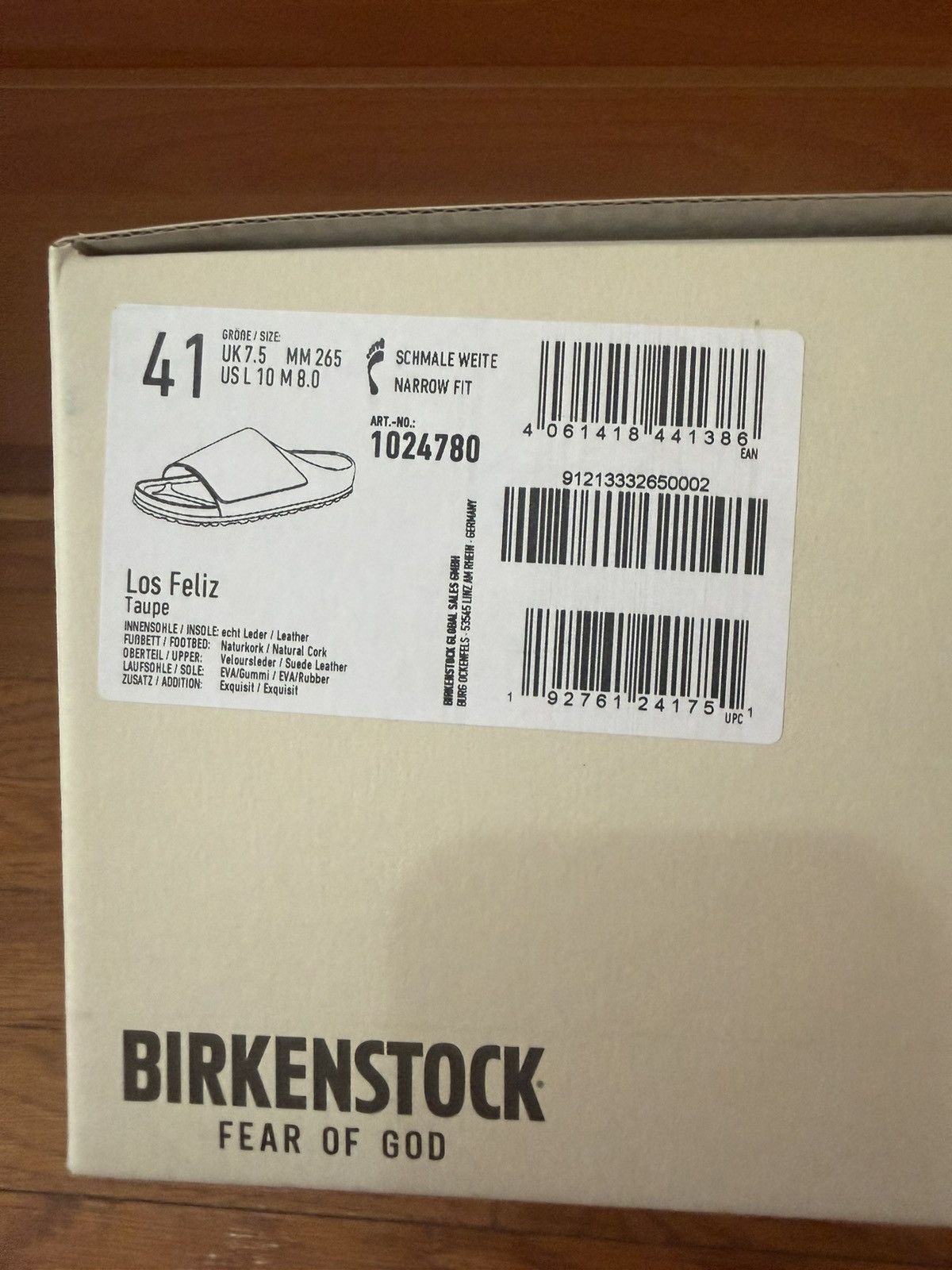Birkenstock × Fear of God fear of god x birkenstock Los feliz taupe EU 41 men Size US 8 / EU 41 - 11 Thumbnail