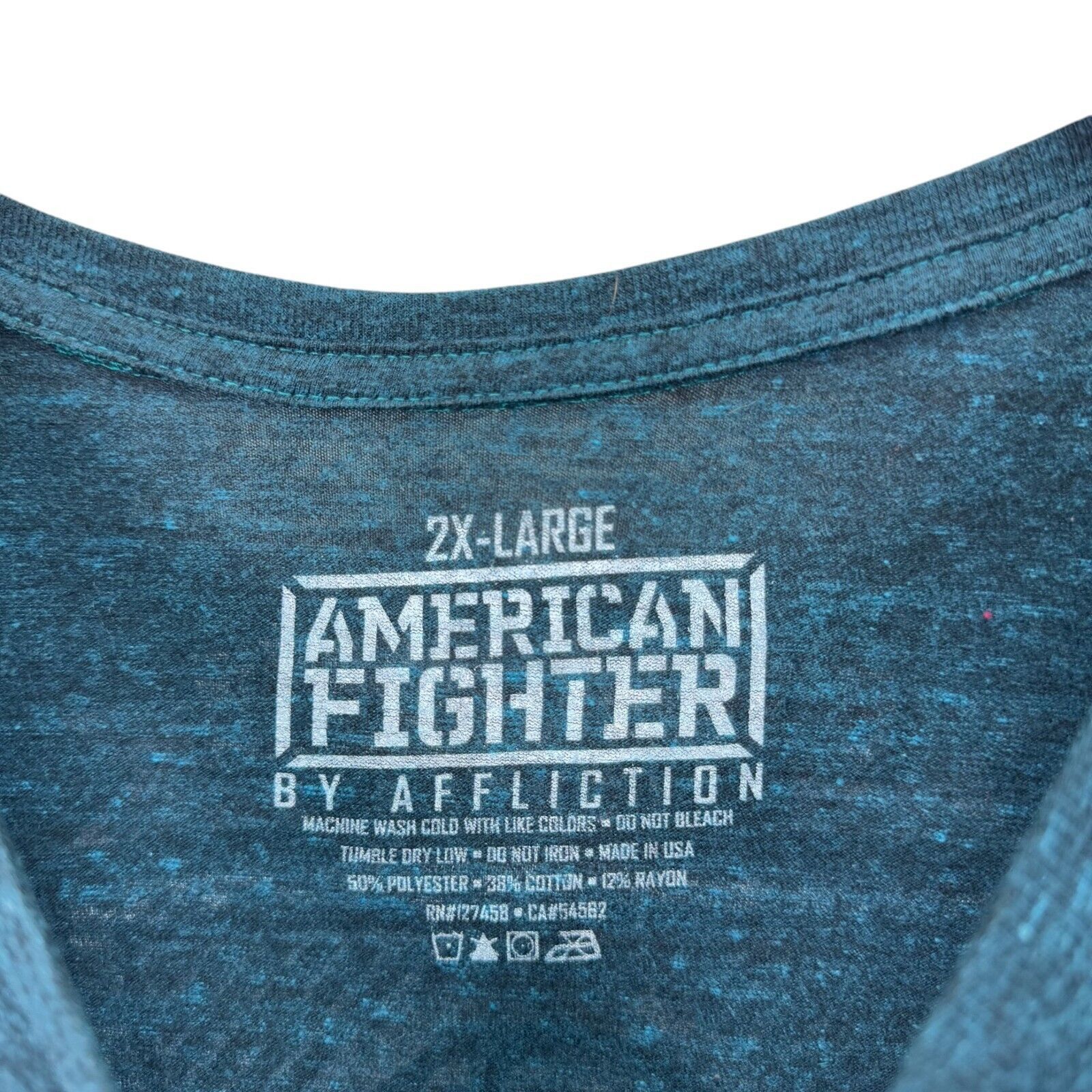 Affliction American Fighter Adult's T-Shirt Durham Biker MMA Boxing 2XL Size US XXL / EU 58 / 5 - 9 Thumbnail