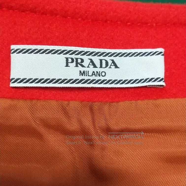 Prada Prada Red Wool Mini Skirt with Detail . Size 37" - 6 Thumbnail