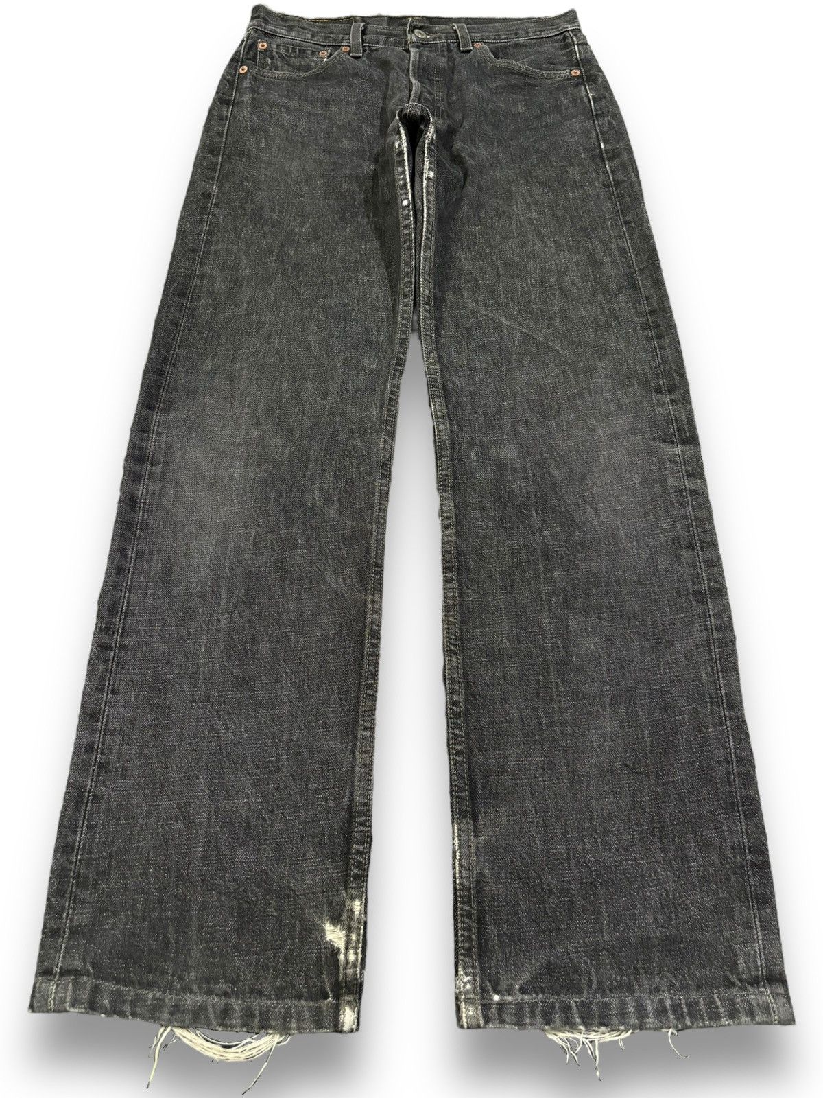Levi's Vintage 90s Levis 501 Black Faded Loose Fit Distressed Jeans Size US 30 / EU 46 - 1 Thumbnail