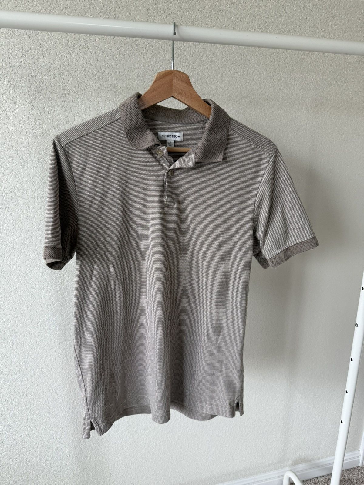 Nordstrom Polo Shirt - Beige/Dark Tan Size US S / EU 44-46 / 1 - 1 Thumbnail